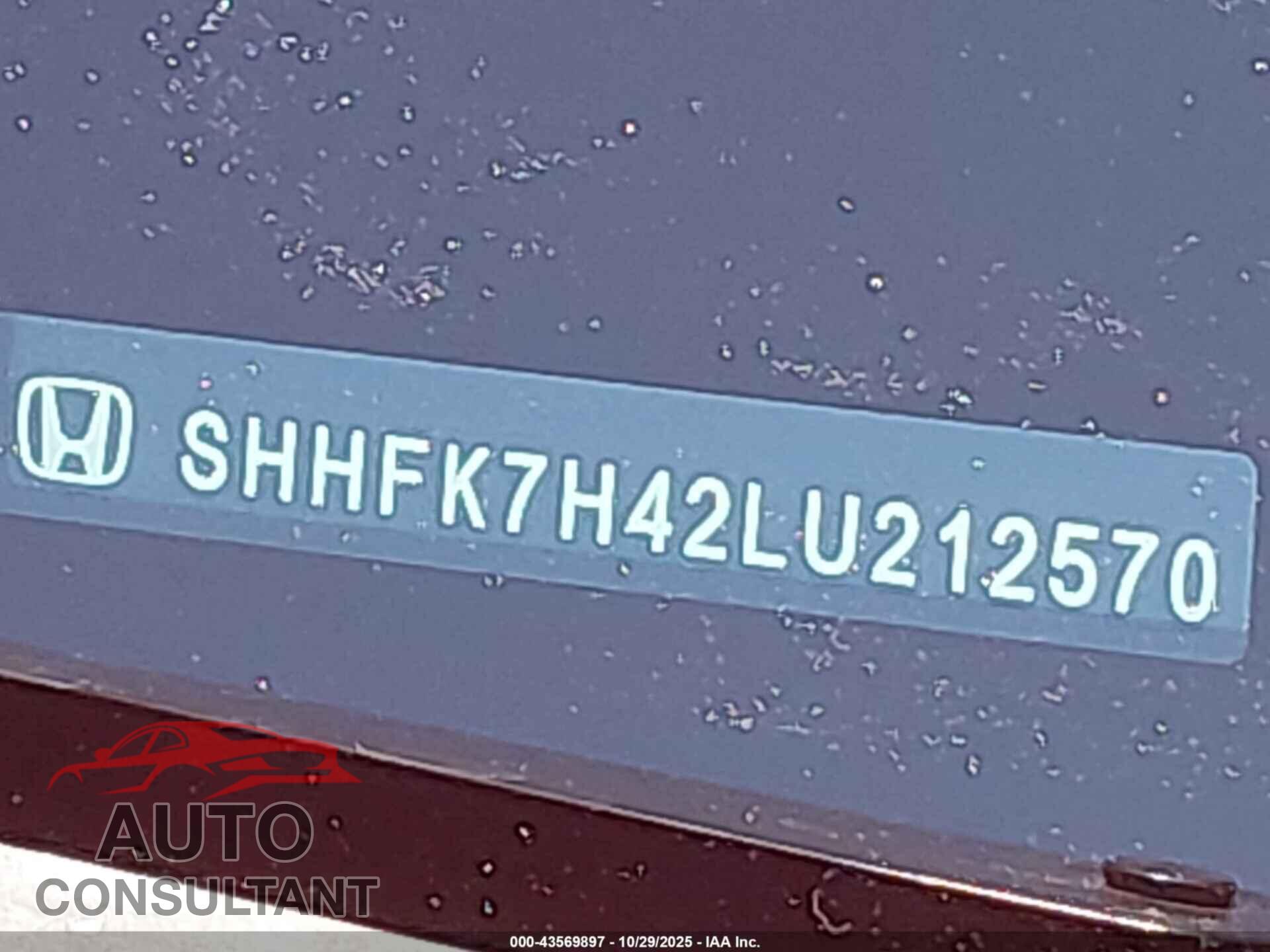 HONDA CIVIC 2020 - SHHFK7H42LU212570