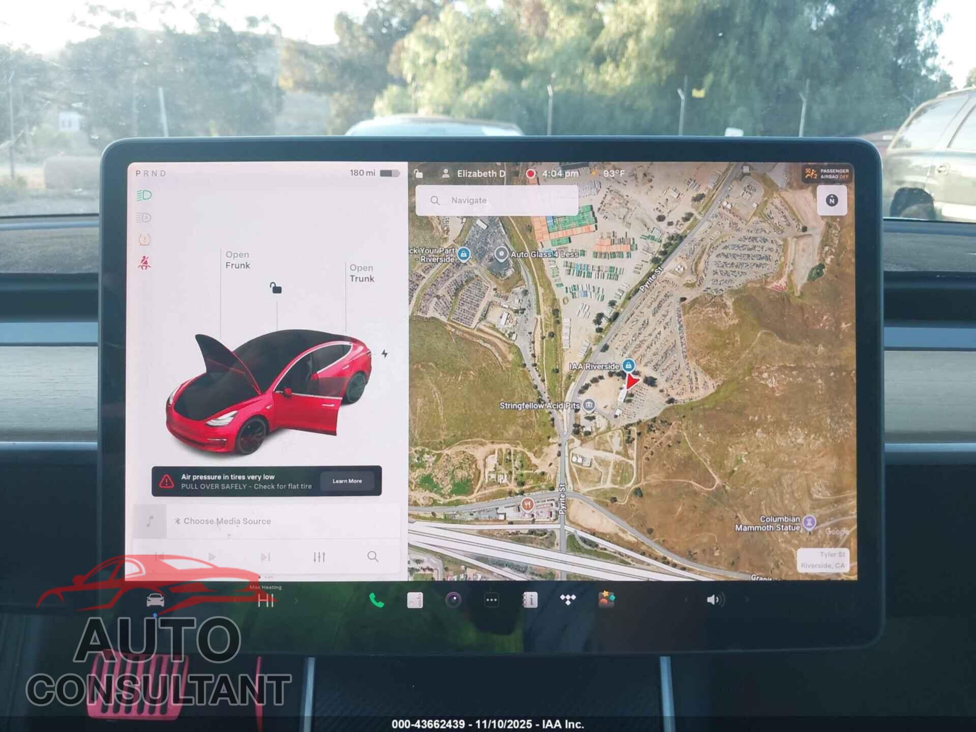 TESLA MODEL 3 2019 - 5YJ3E1EB6KF387284