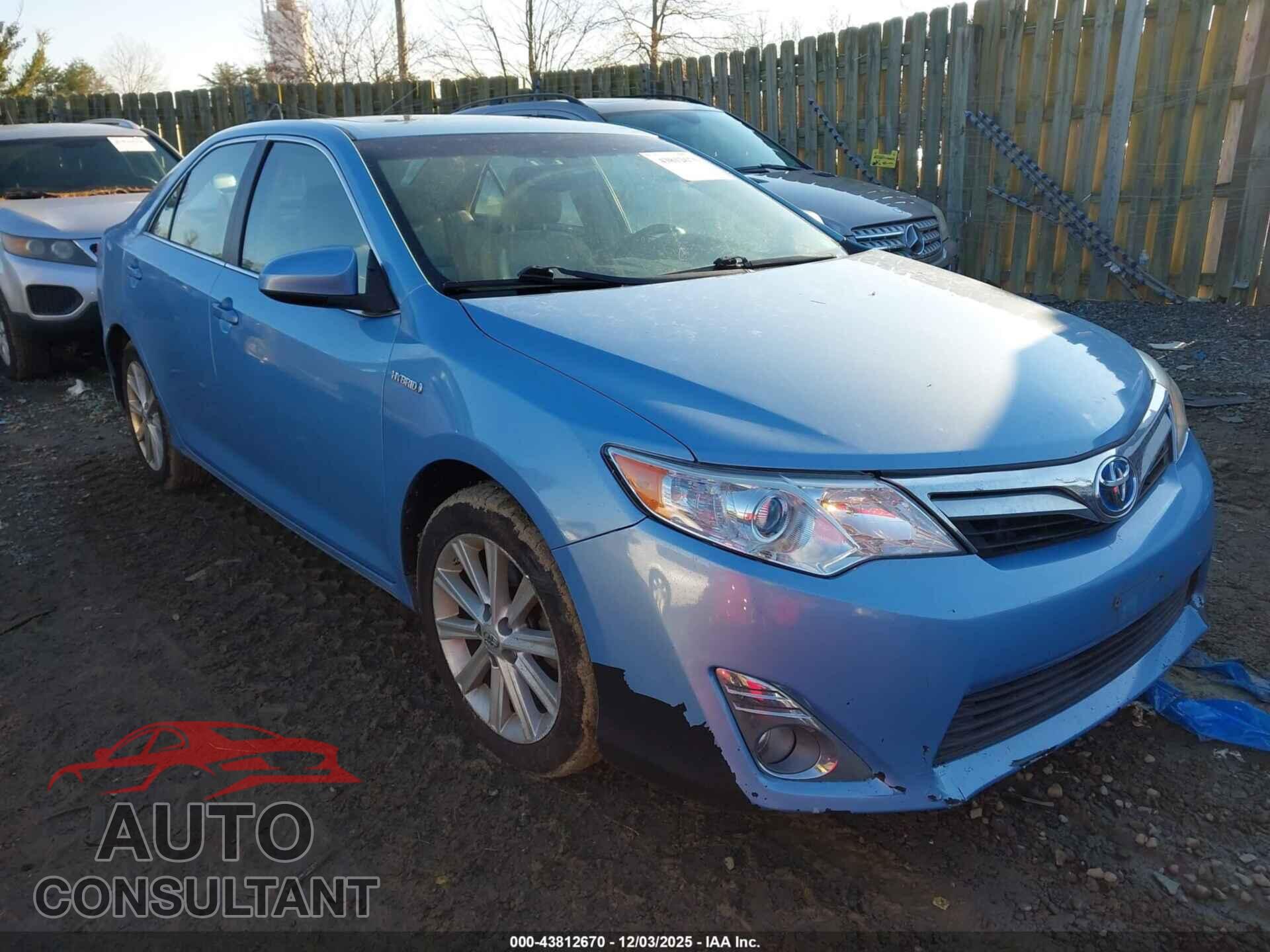 TOYOTA CAMRY HYBRID 2013 - 4T1BD1FK2DU091925