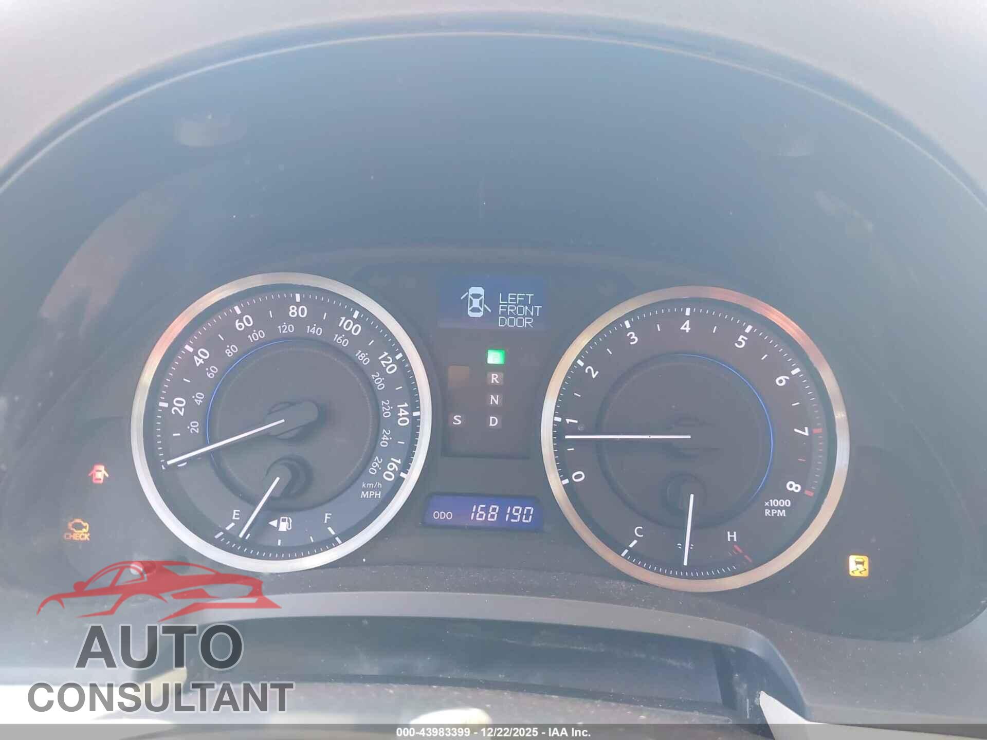 LEXUS IS 250 2013 - JTHCF5C26D5063651