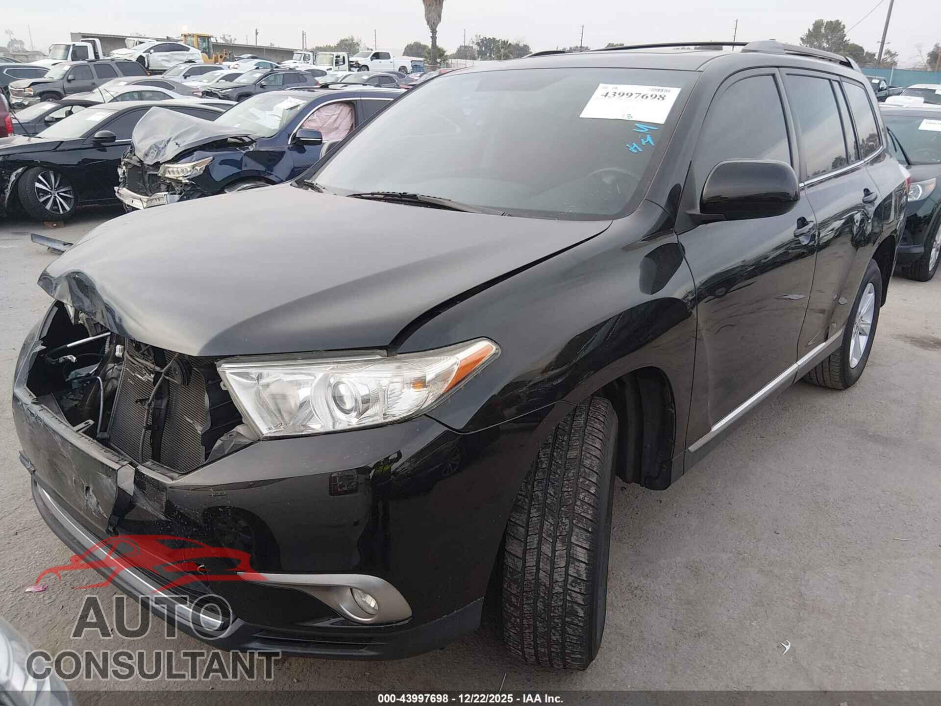 TOYOTA HIGHLANDER 2012 - 5TDZA3EH0CS028712