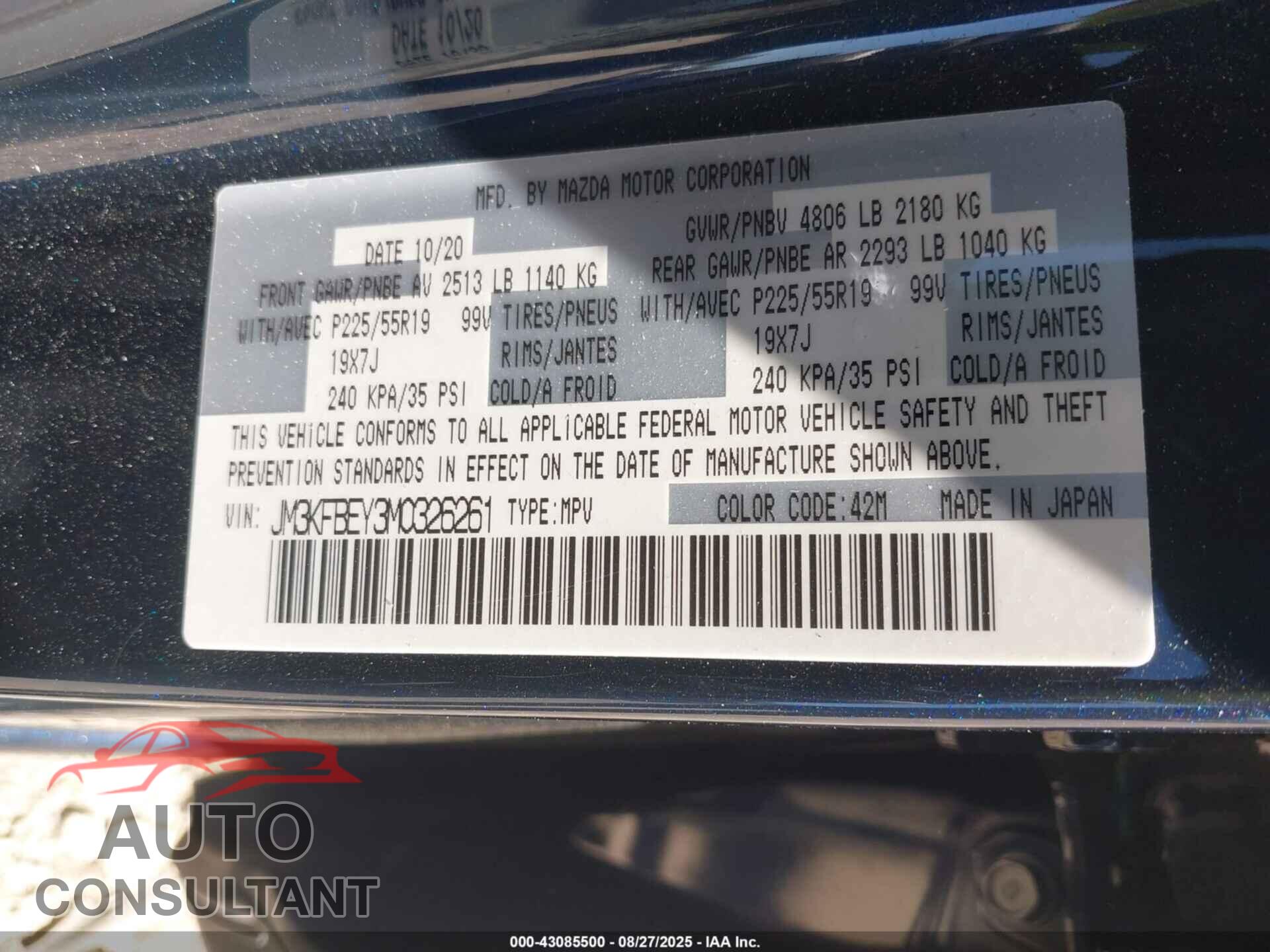 MAZDA CX-5 2021 - JM3KFBEY3M0326261