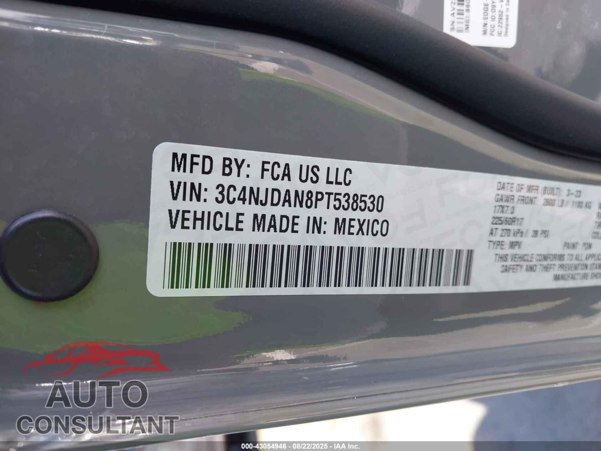 JEEP COMPASS 2023 - 3C4NJDAN8PT538530