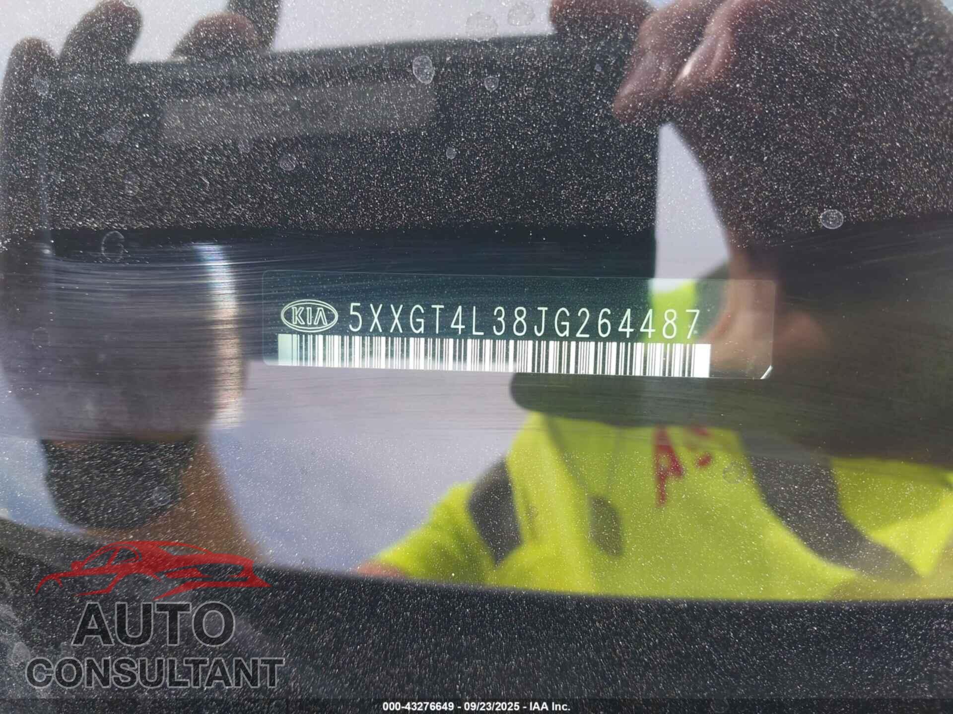 KIA OPTIMA 2018 - 5XXGT4L38JG264487