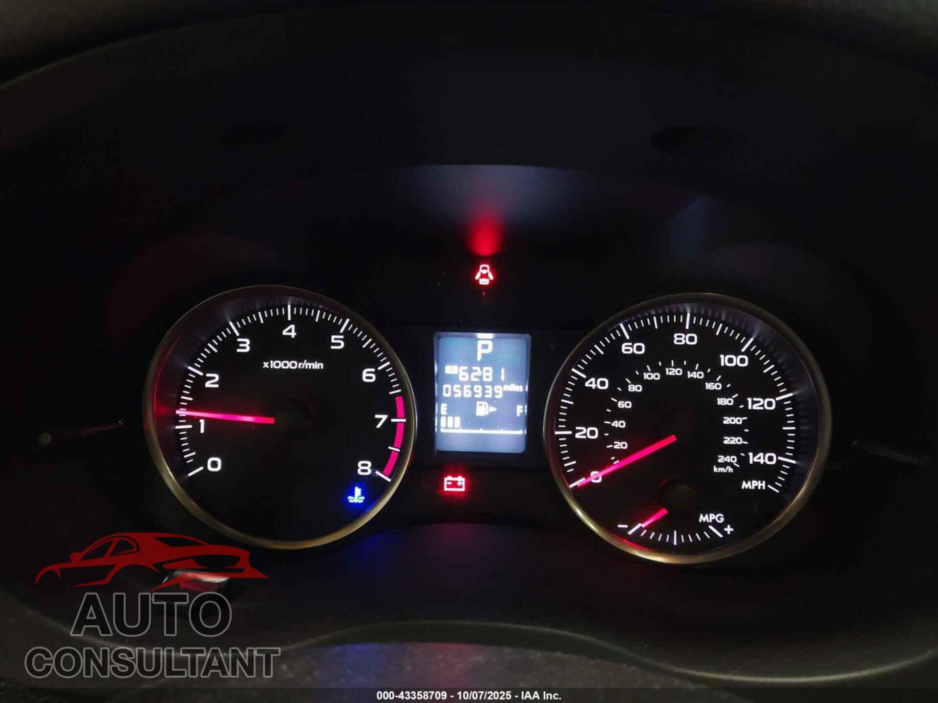 SUBARU IMPREZA 2016 - JF1GJAF64GH002865