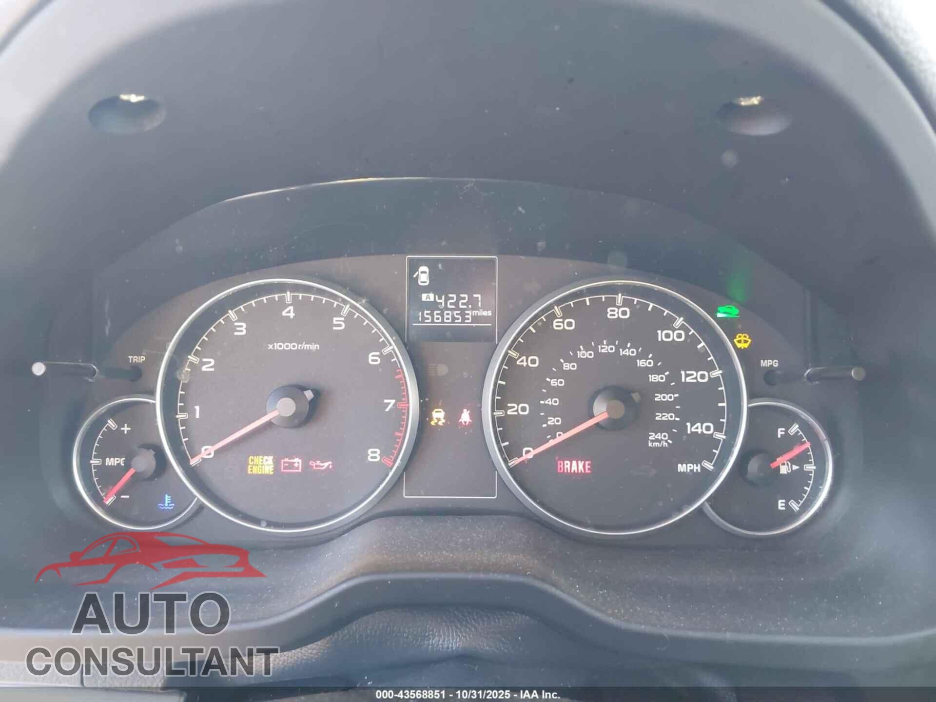 SUBARU OUTBACK 2014 - 4S4BRCCC1E1226714
