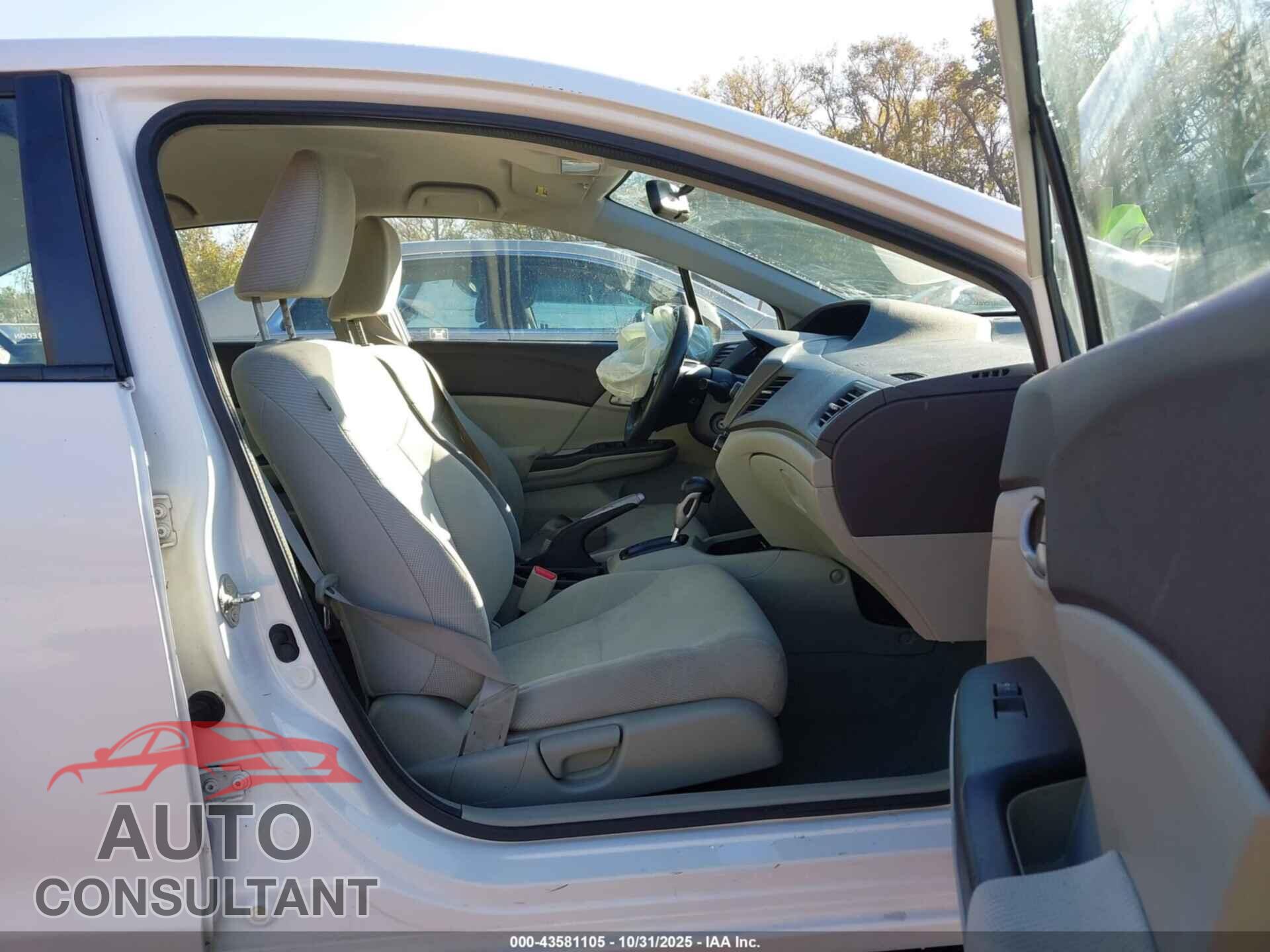 HONDA CIVIC 2012 - 19XFB2F57CE360350