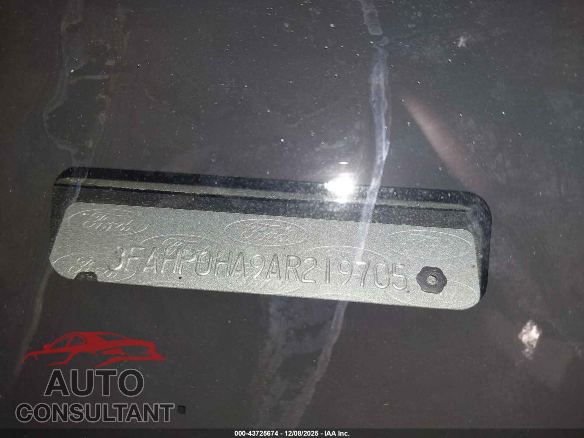 FORD FUSION 2010 - 3FAHP0HA9AR219705