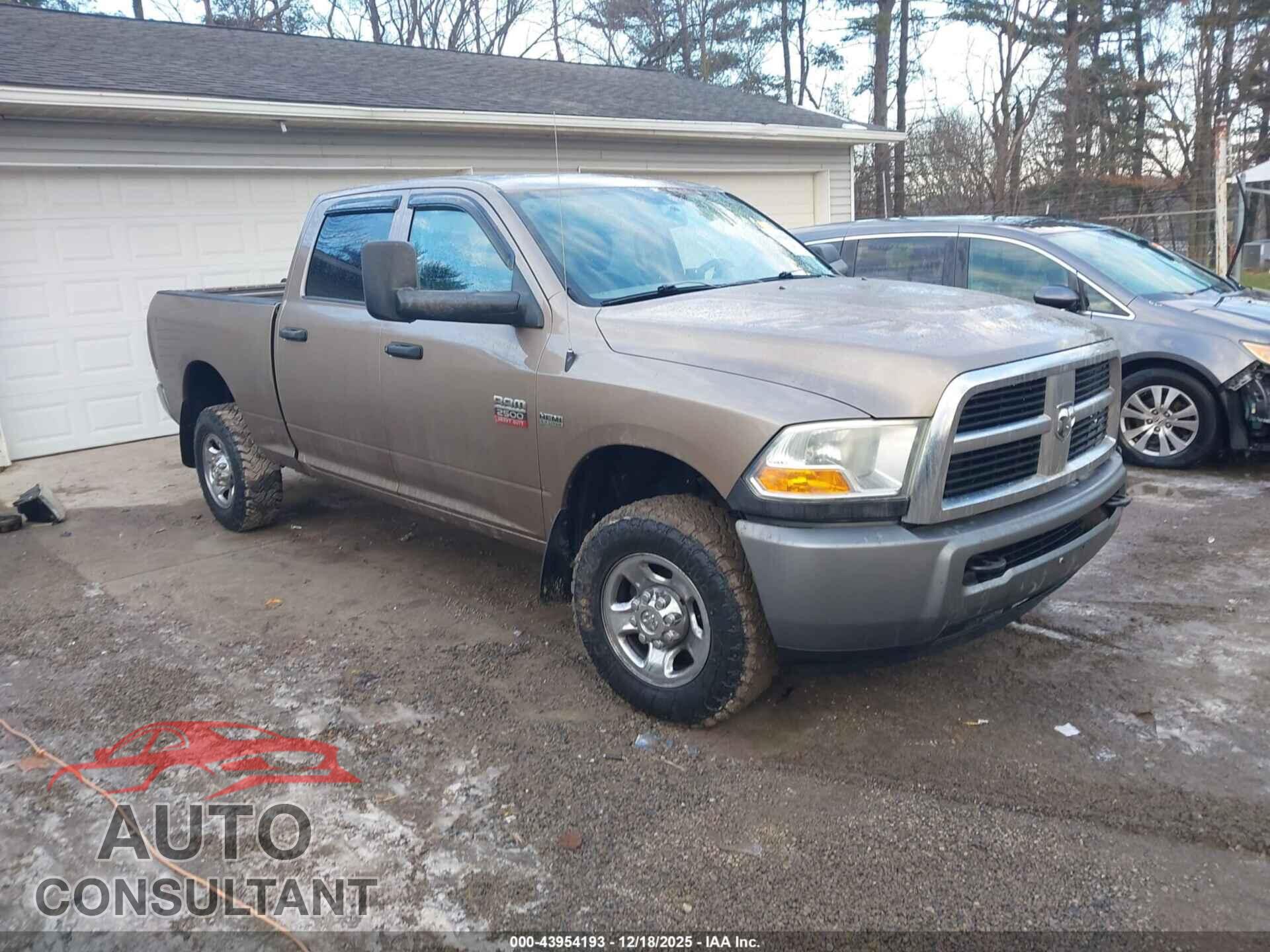 DODGE RAM 2500 2010 - 3D7TT2CT5AG123012