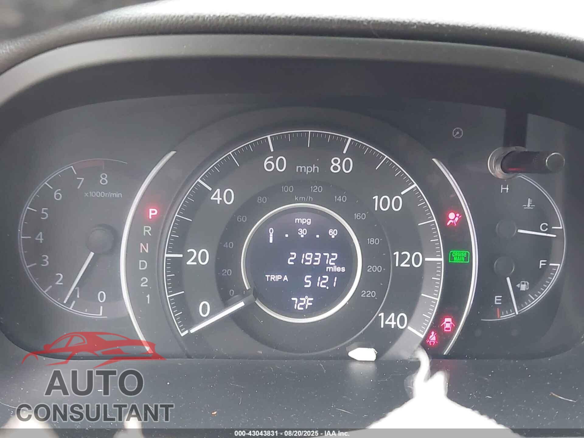 HONDA CR-V 2012 - JHLRM3H70CC005770