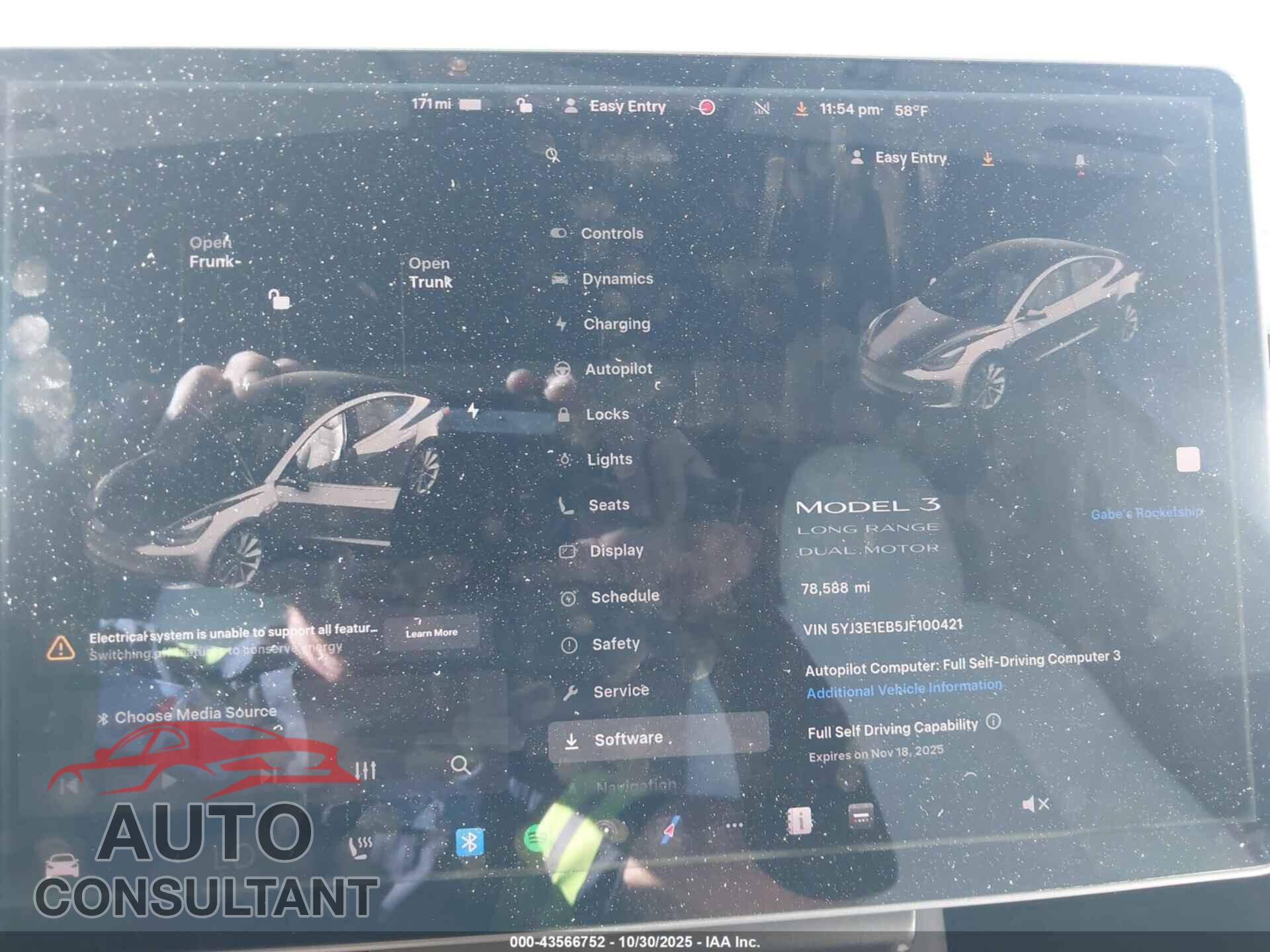 TESLA MODEL 3 2018 - 5YJ3E1EB5JF100421