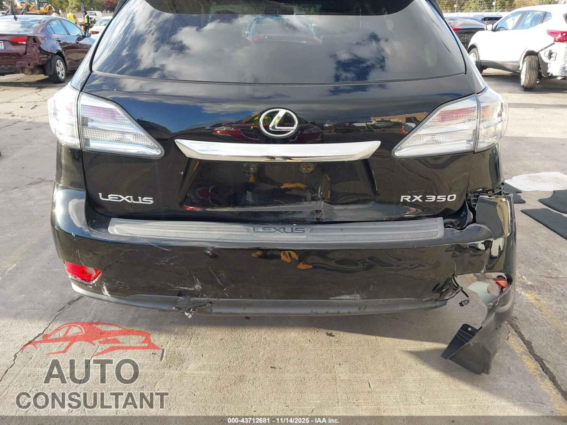 LEXUS RX 350 2010 - 2T2ZK1BA3AC034787