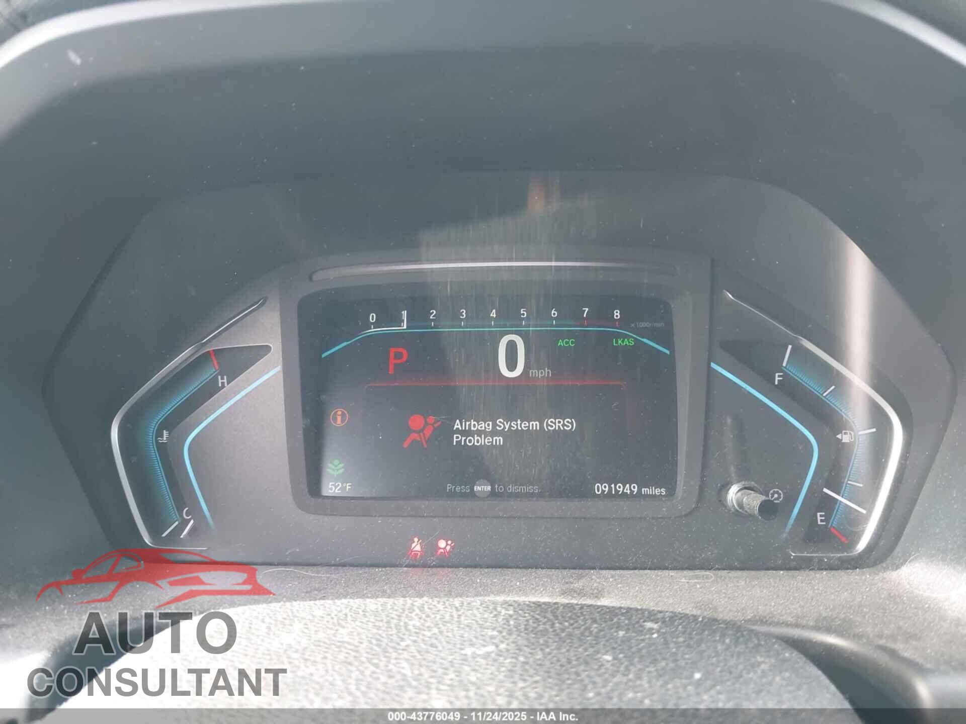 HONDA ODYSSEY 2019 - 5FNRL6H73KB000629
