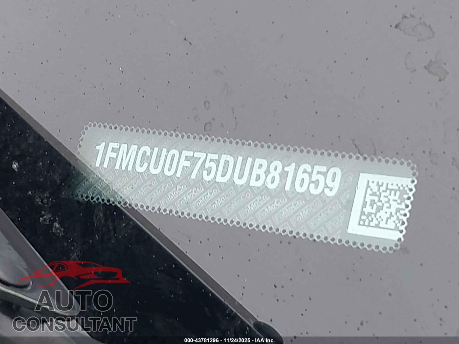 FORD ESCAPE 2013 - 1FMCU0F75DUB81659