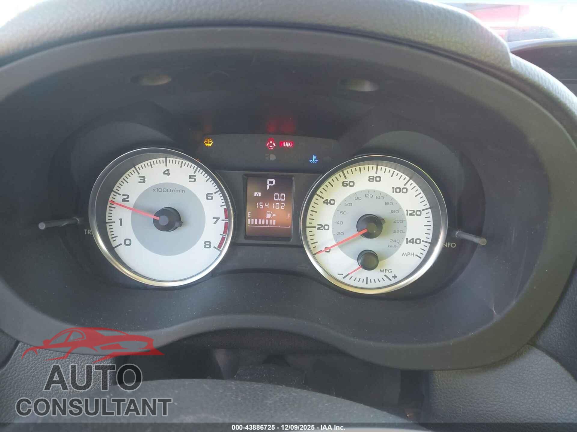 SUBARU IMPREZA 2012 - JF1GJAH66CH004477