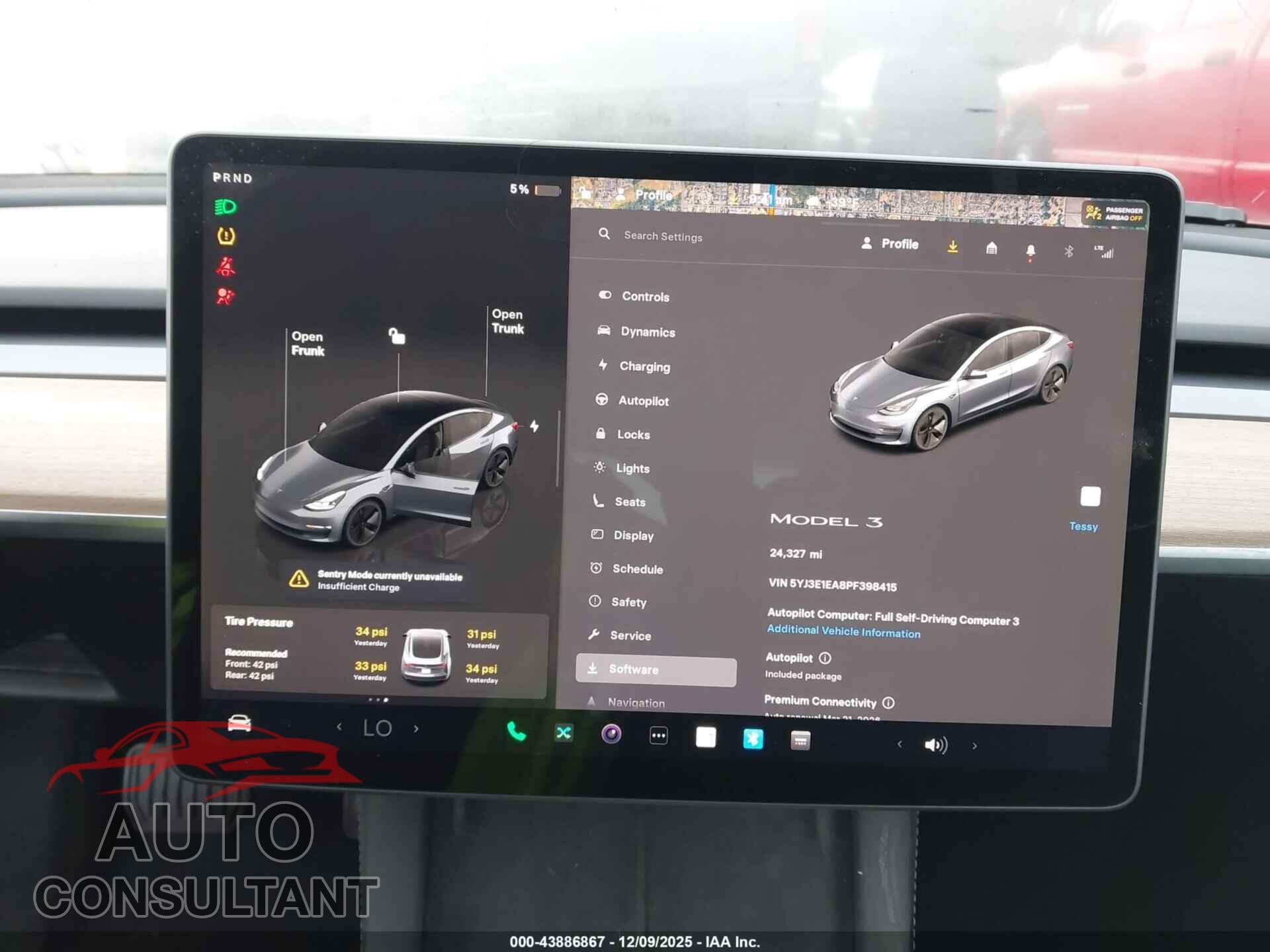 TESLA MODEL 3 2023 - 5YJ3E1EA8PF398415