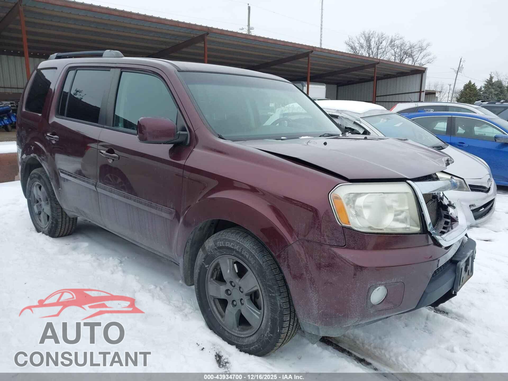 HONDA PILOT 2011 - 5FNYF4H4XBB040381