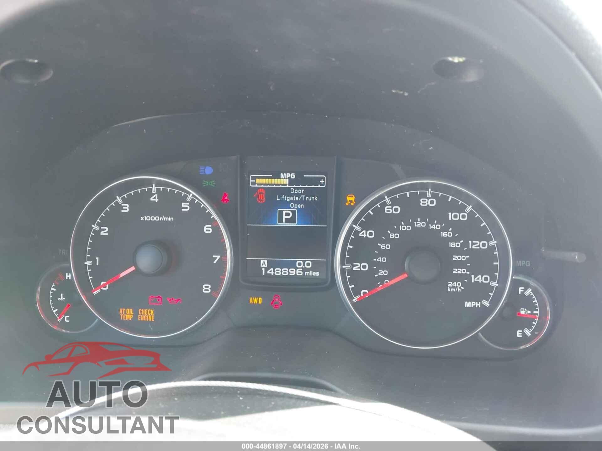 SUBARU OUTBACK 2014 - 4S4BRBLC8E3294734