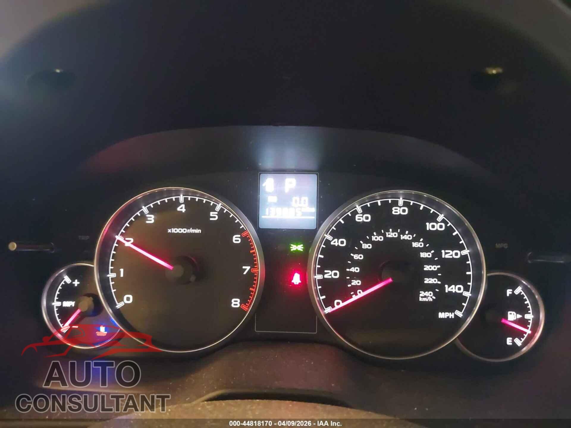 SUBARU OUTBACK 2014 - 4S4BRBCC4E3309407