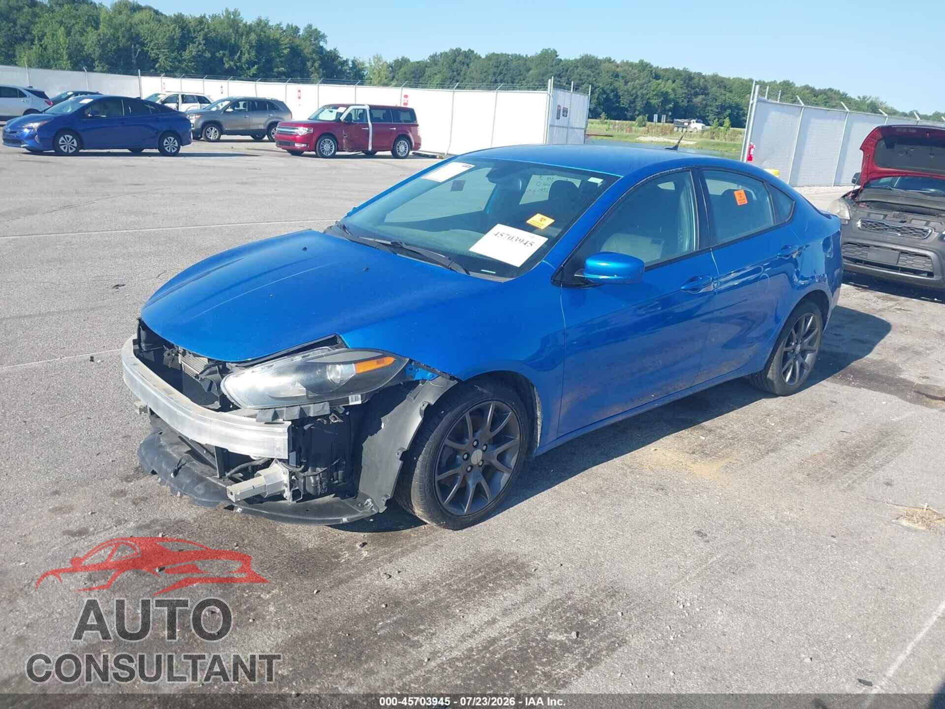 DODGE DART 2016 - 1C3CDFAA1GD503636