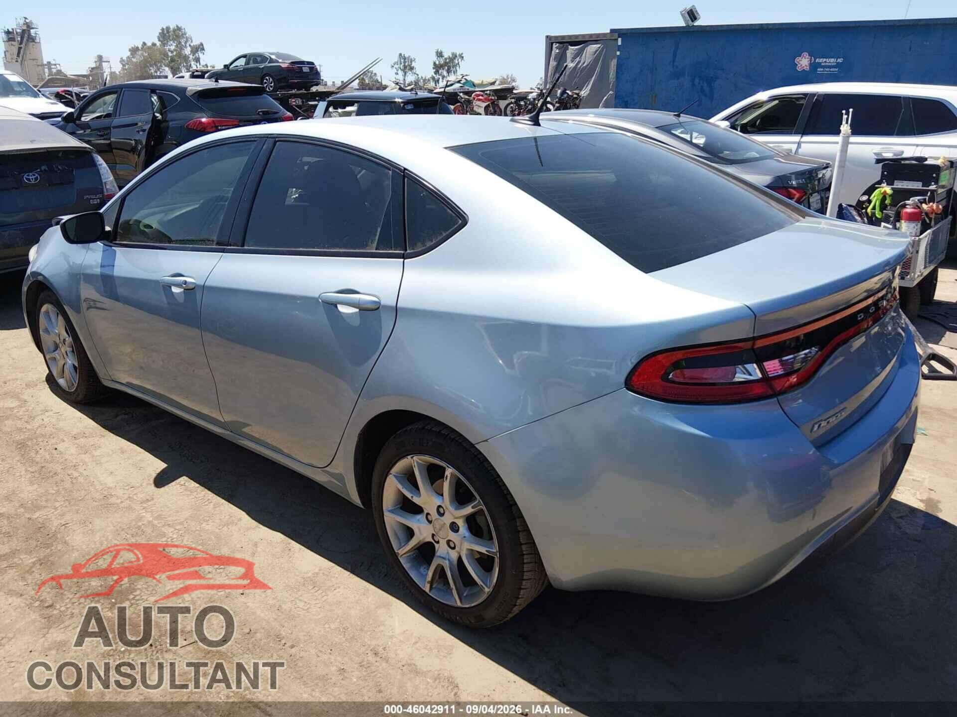 DODGE DART 2013 - 1C3CDFBA3DD238762
