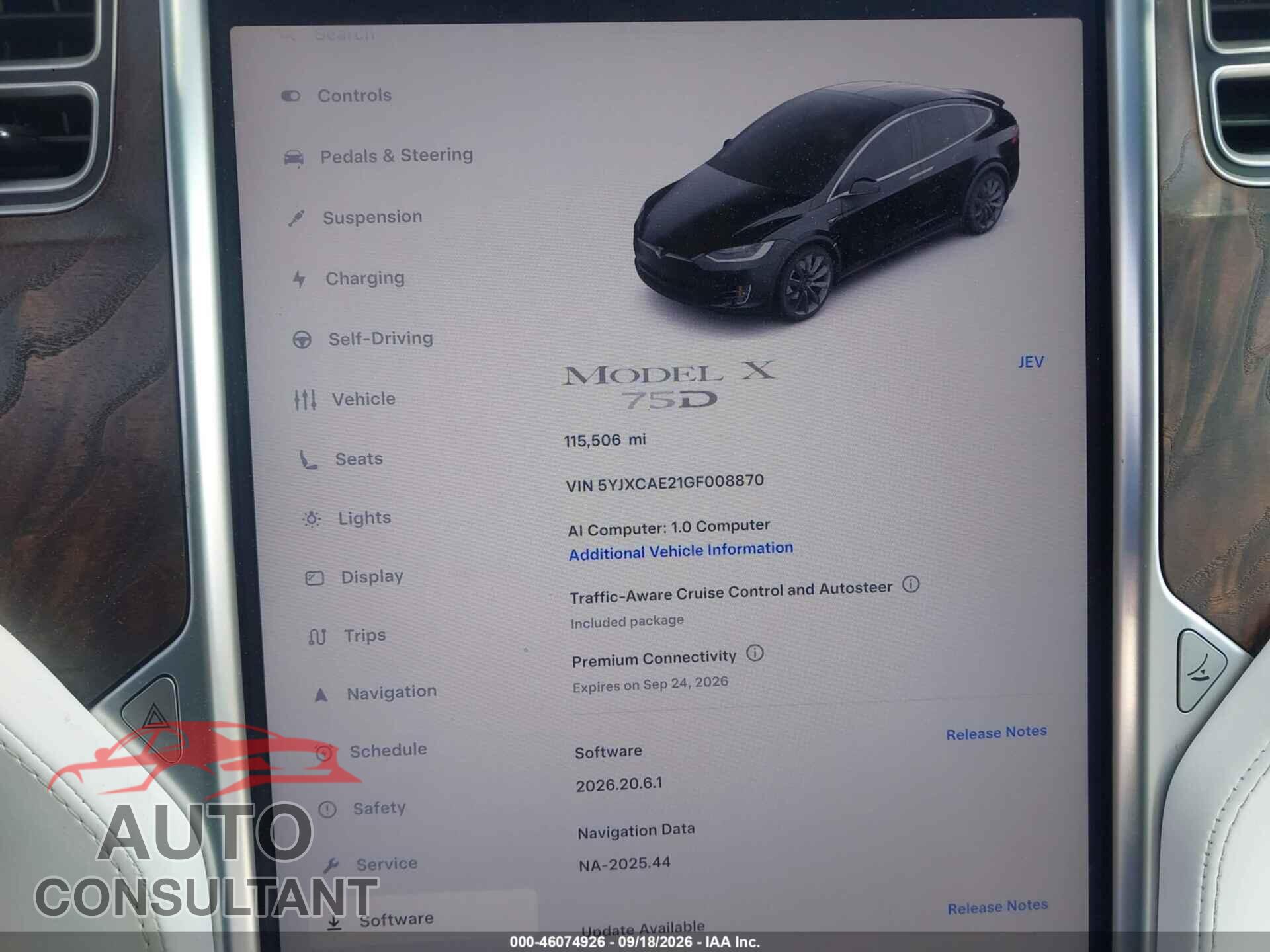 TESLA MODEL X 2016 - 5YJXCAE21GF008870