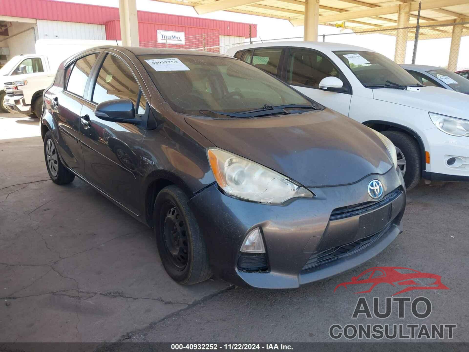 TOYOTA PRIUS C 2013 - JTDKDTB37D1041246