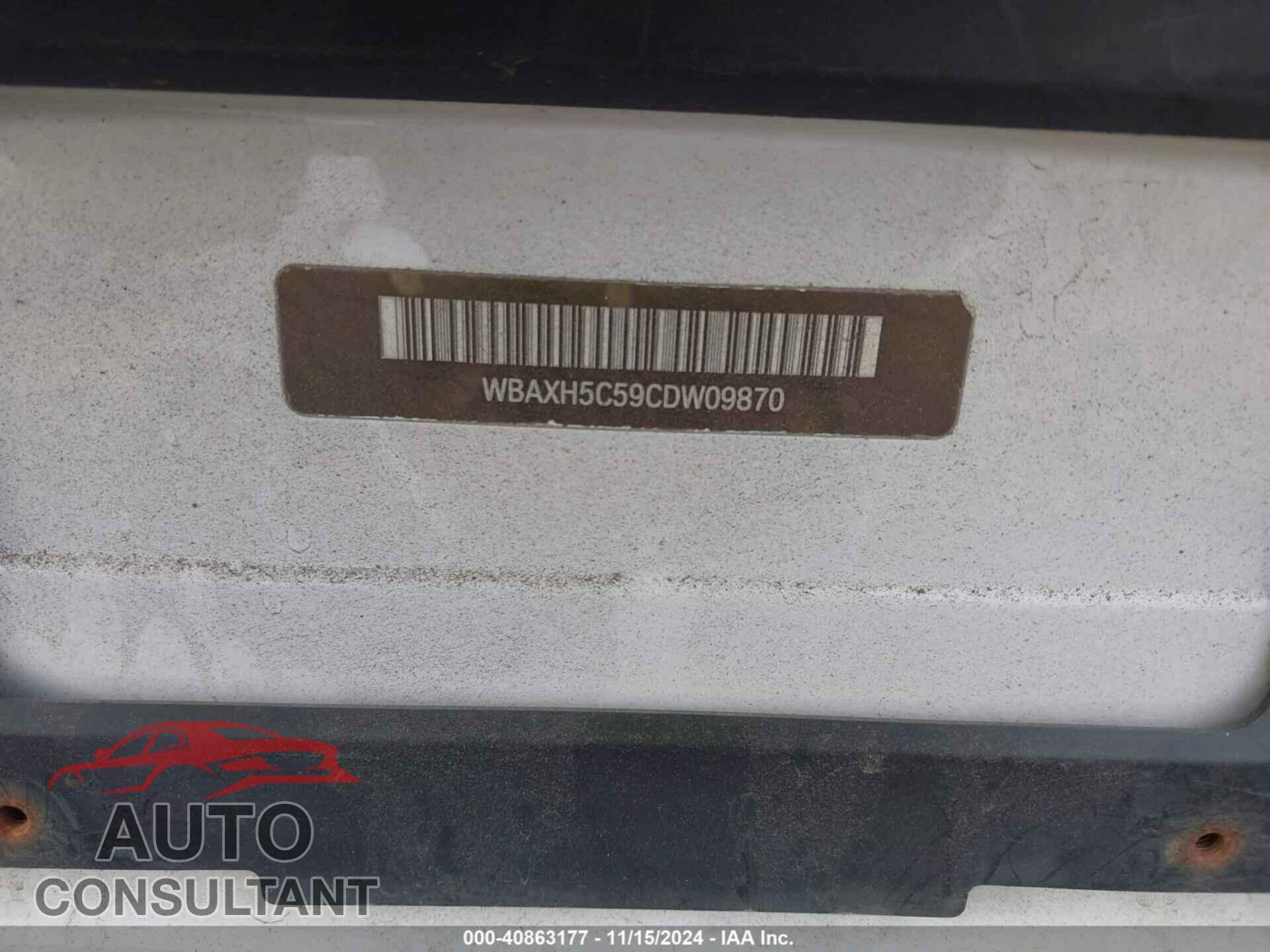 BMW 528I 2012 - WBAXH5C59CDW09870