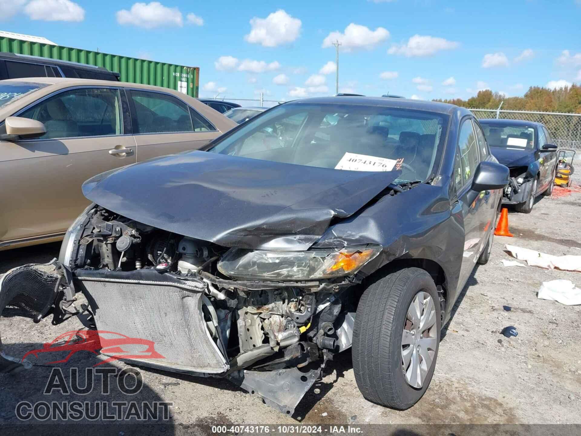 HONDA CIVIC 2012 - 19XFB2F58CE372085