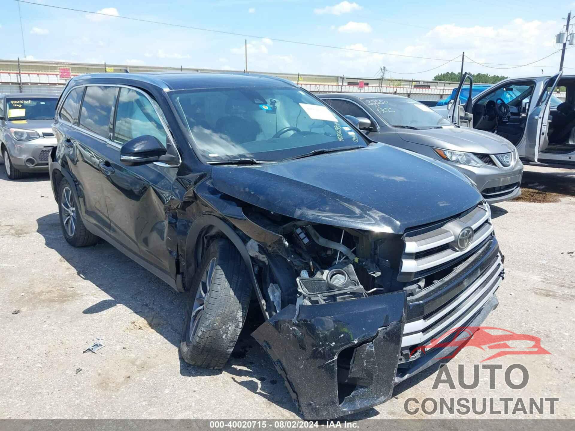 TOYOTA HIGHLANDER 2019 - 5TDKZRFH4KS560541