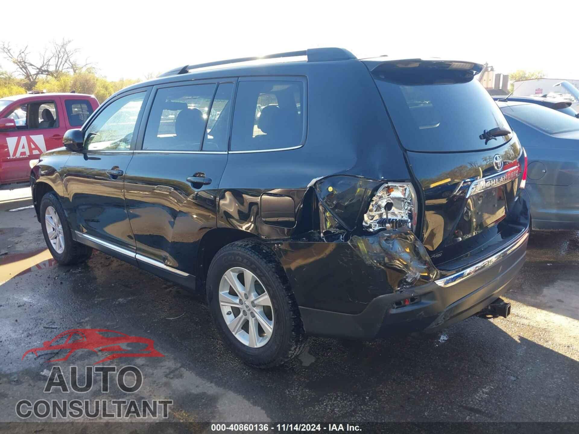 TOYOTA HIGHLANDER 2013 - 5TDBK3EH8DS191480