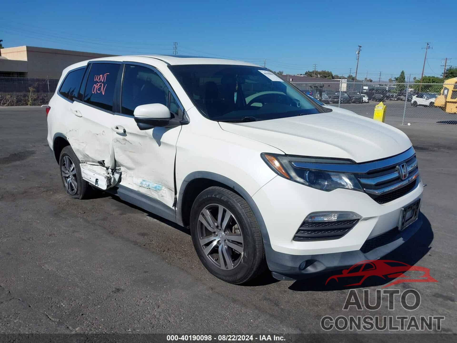 HONDA PILOT 2017 - 5FNYF6H79HB071426