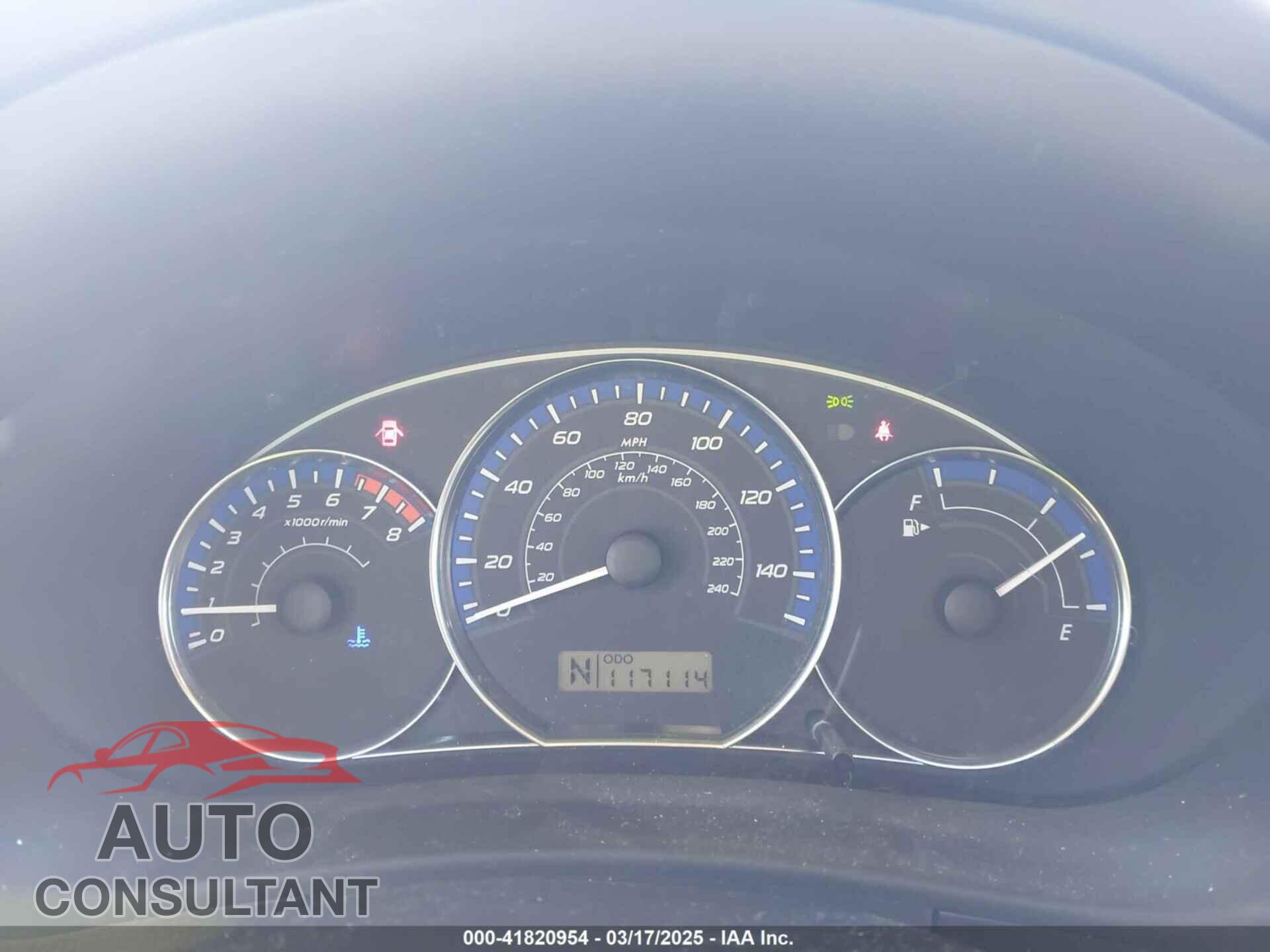 SUBARU FORESTER 2012 - JF2SHBDC3CH438097