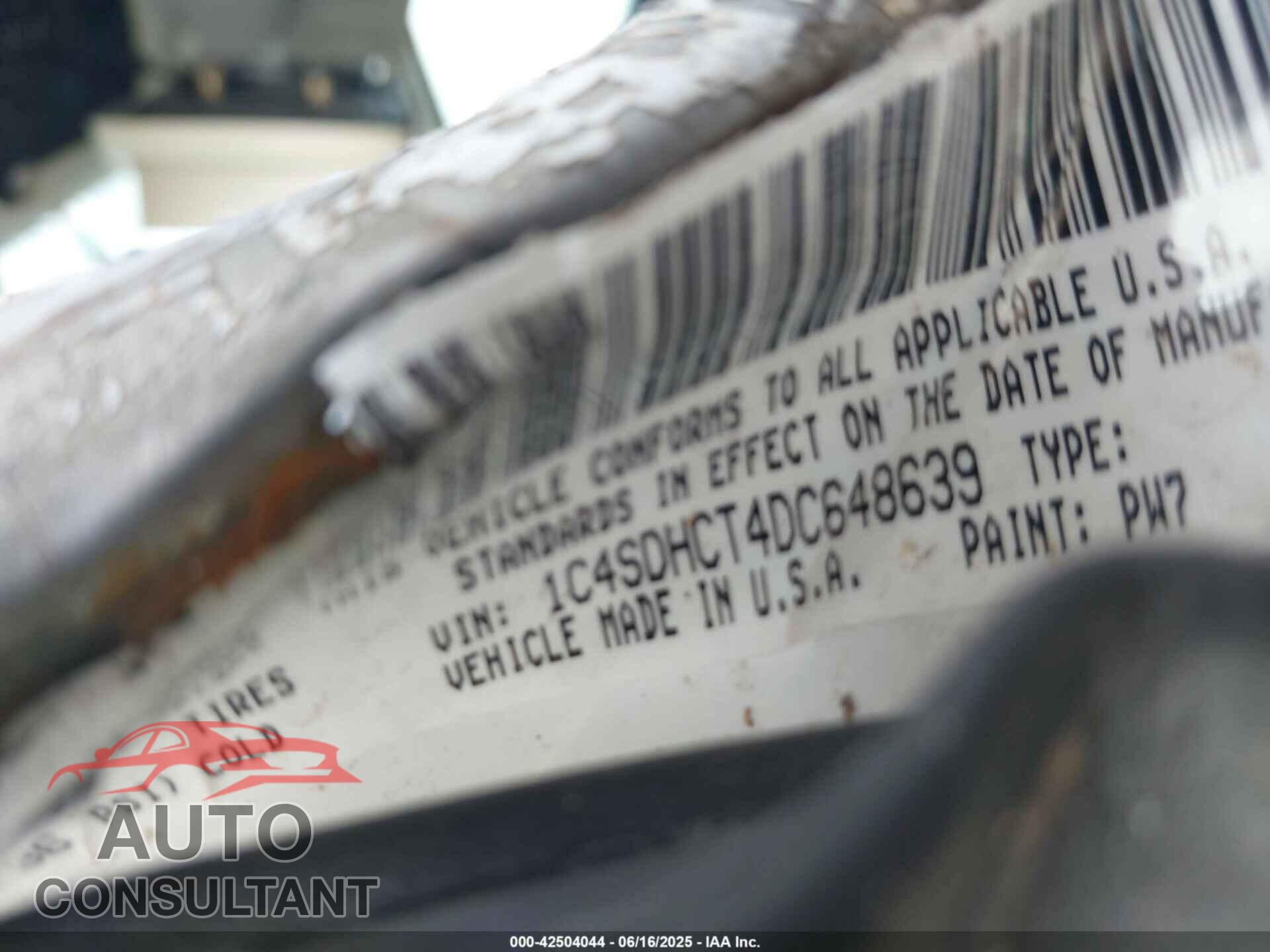 DODGE DURANGO 2013 - 1C4SDHCT4DC648639