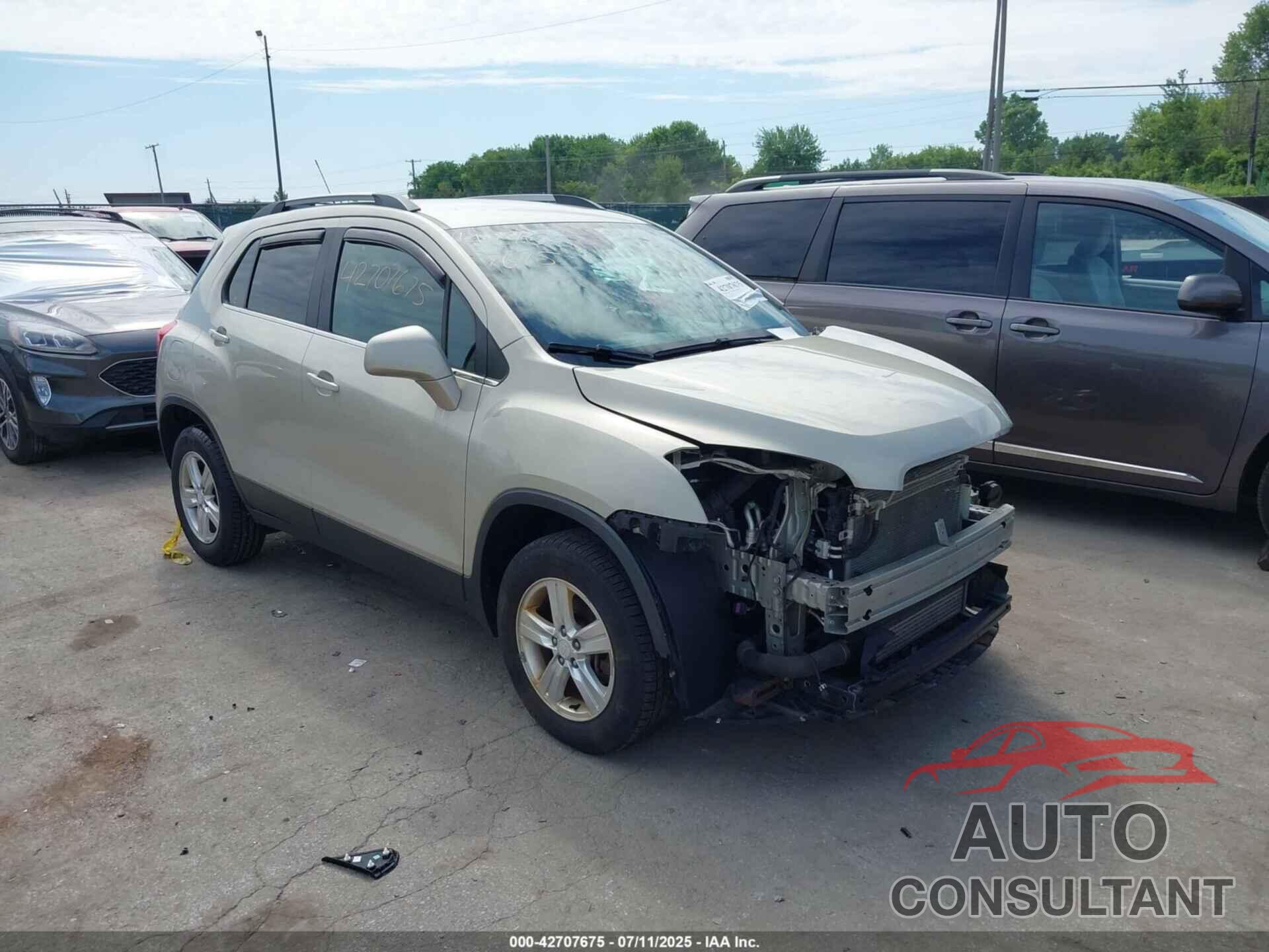 CHEVROLET TRAX 2016 - 3GNCJPSBXGL234457