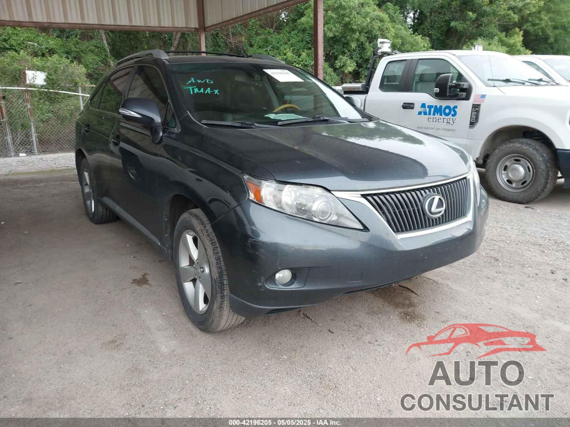 LEXUS RX 350 2010 - 2T2BK1BA8AC072047