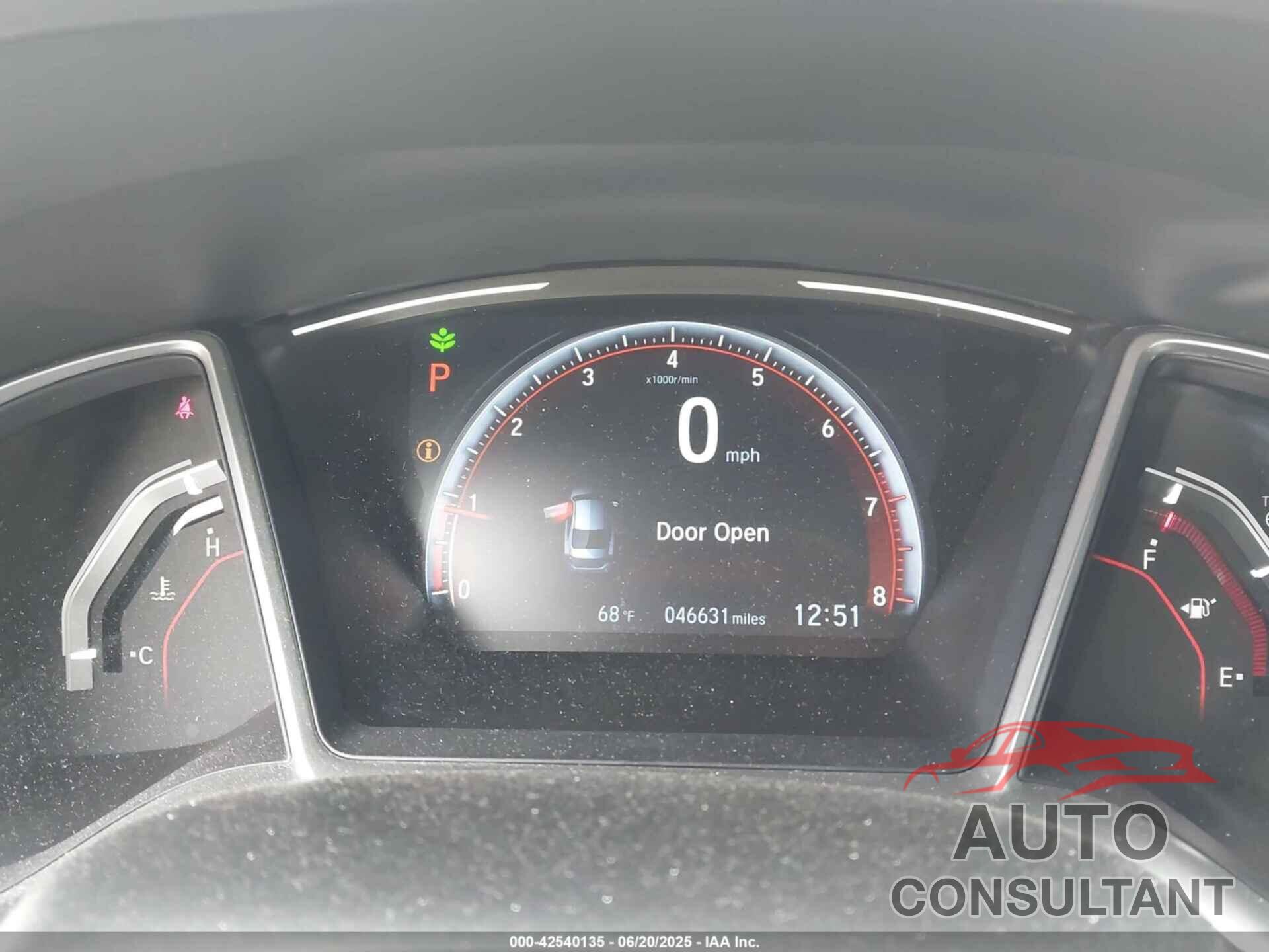 HONDA CIVIC 2019 - 2HGFC2F89KH500846