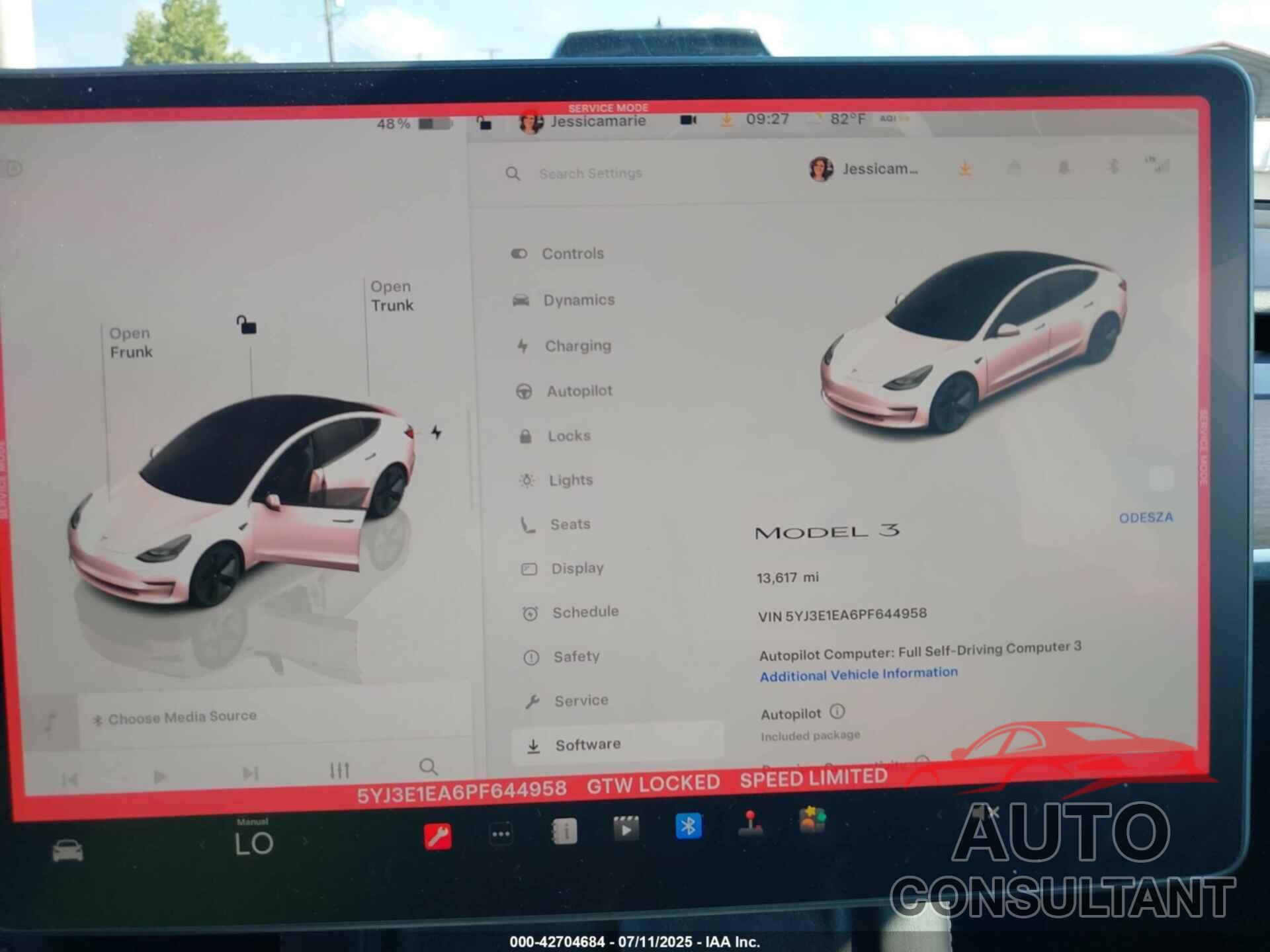TESLA MODEL 3 2023 - 5YJ3E1EA6PF644958