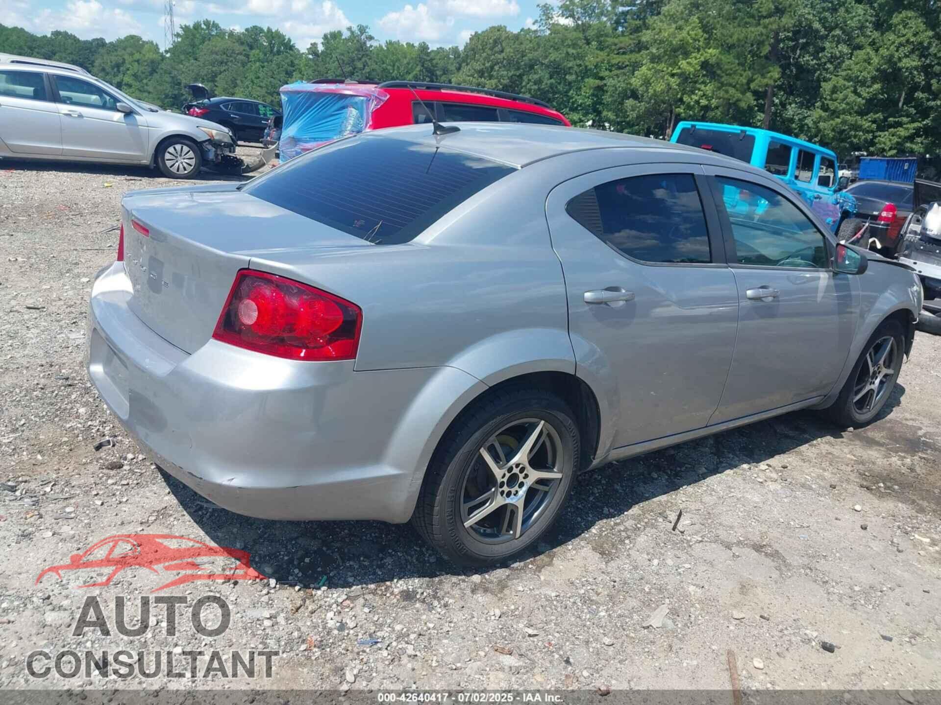 DODGE AVENGER 2013 - 1C3CDZAB8DN753584