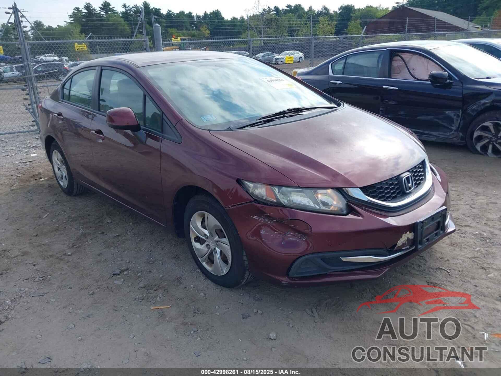 HONDA CIVIC 2013 - 2HGFB2F52DH539306