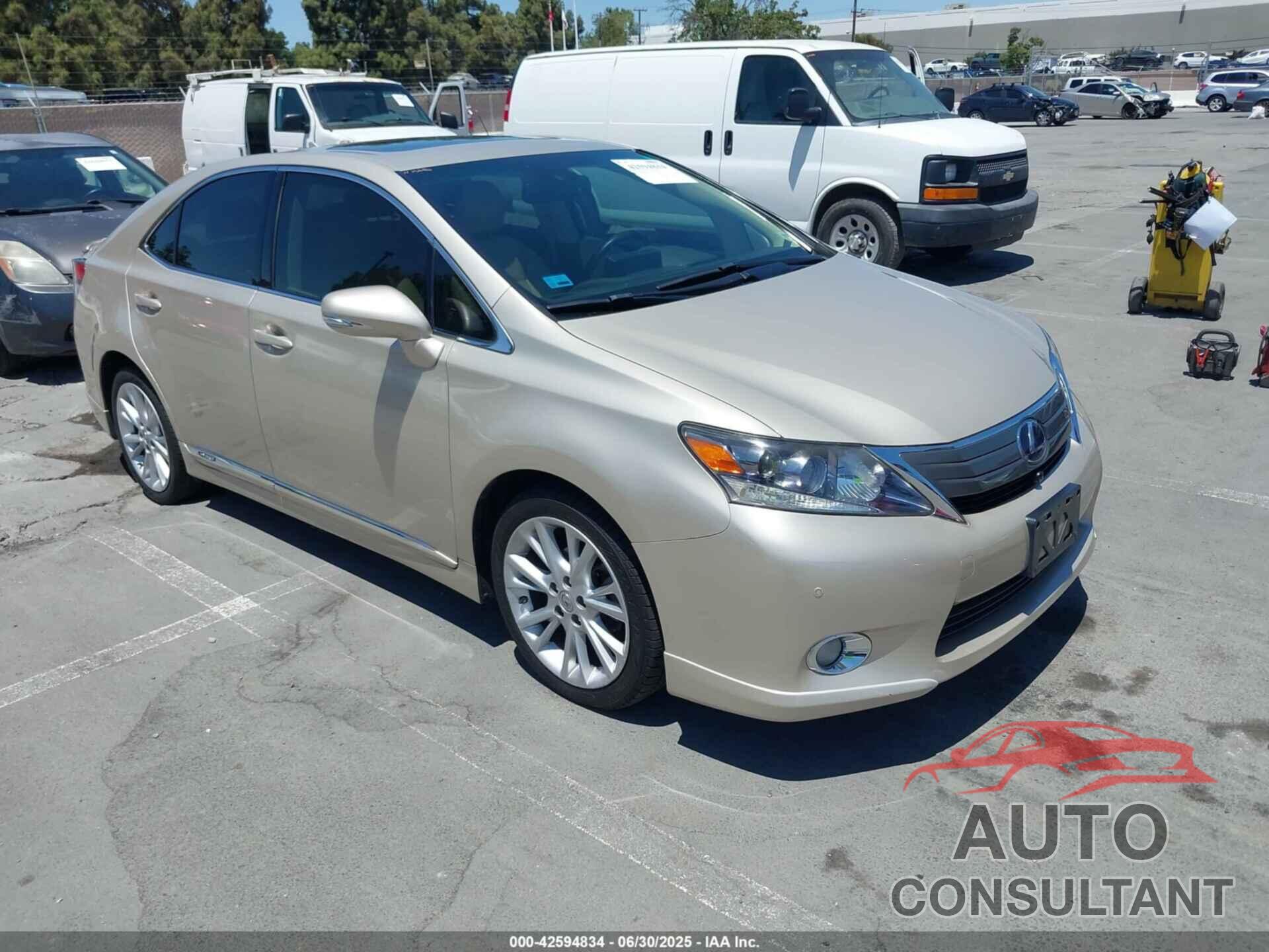 LEXUS HS 250H 2011 - JTHBB1BA5B2046086
