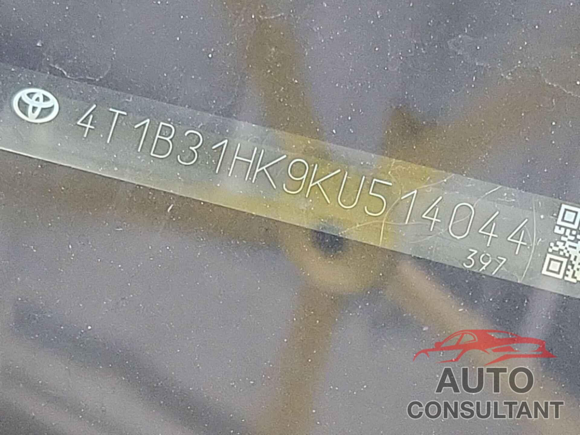 TOYOTA CAMRY 2019 - 4T1B31HK9KU514044