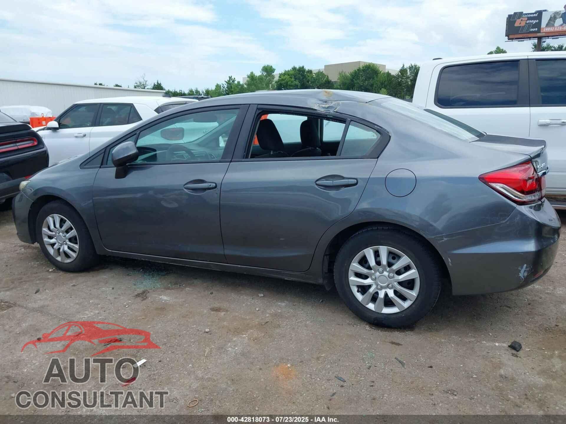 HONDA CIVIC 2013 - 2HGFB2F54DH562456