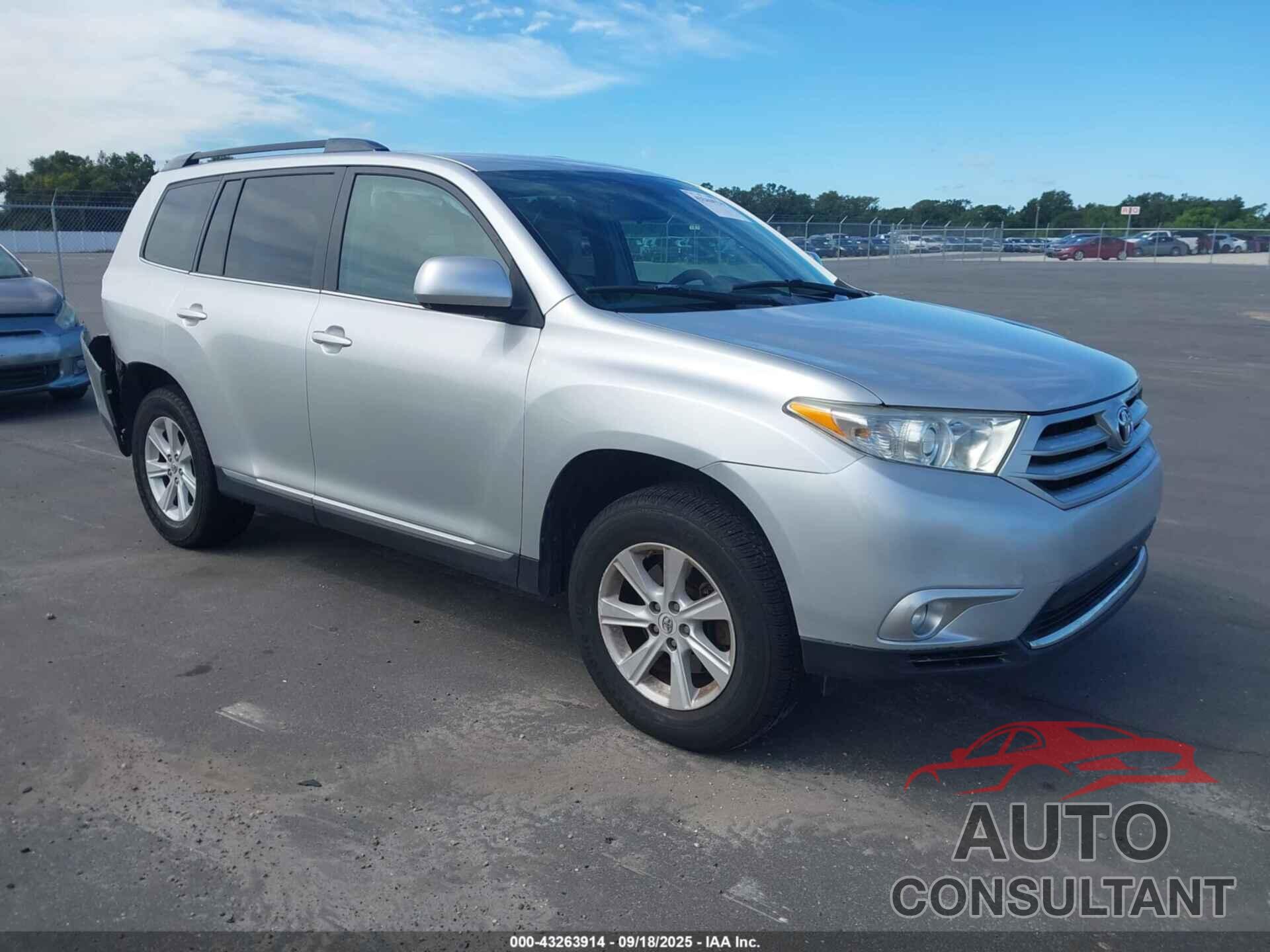 TOYOTA HIGHLANDER 2012 - 5TDZK3EH1CS056614