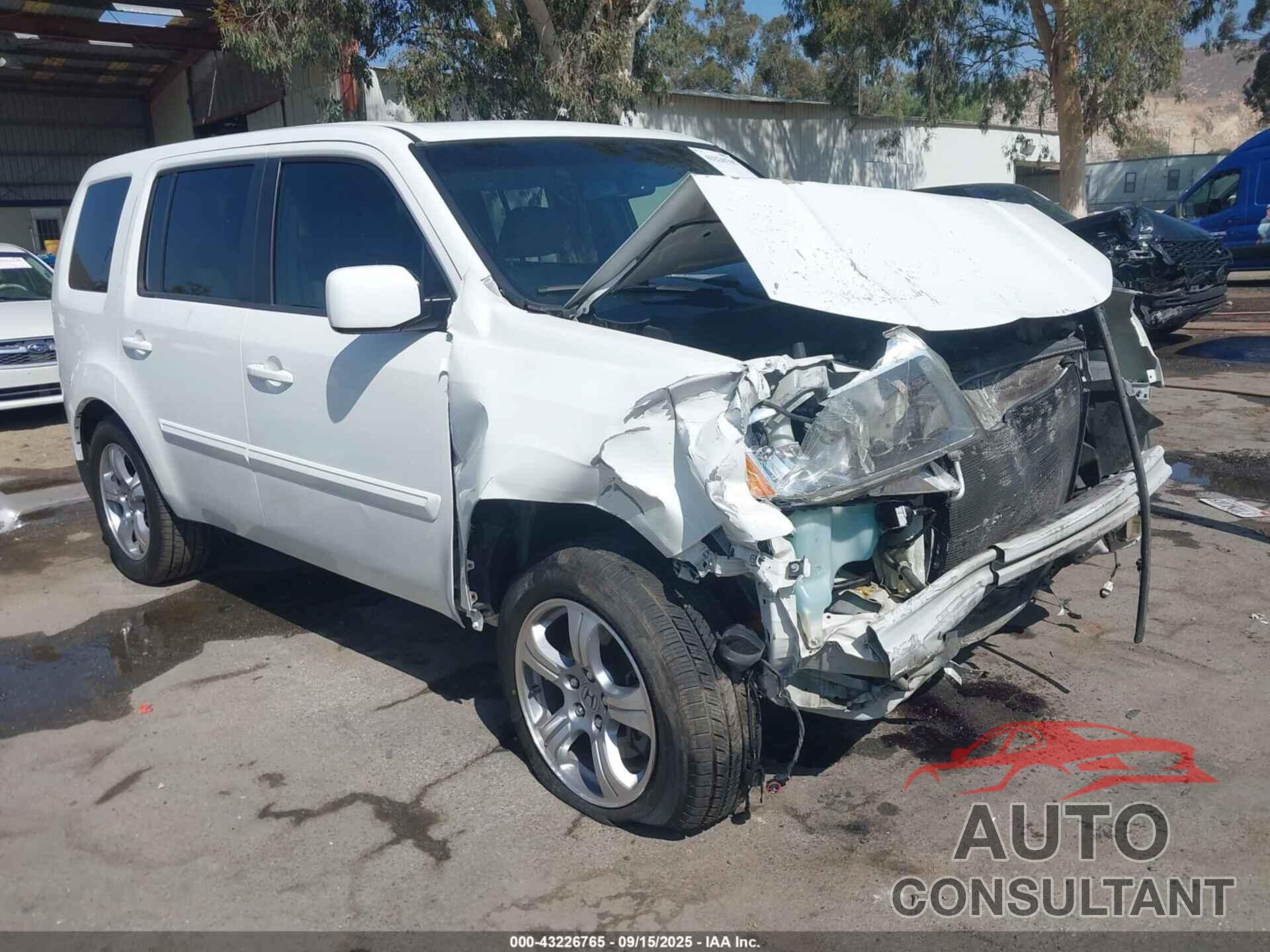HONDA PILOT 2012 - 5FNYF3H58CB019128