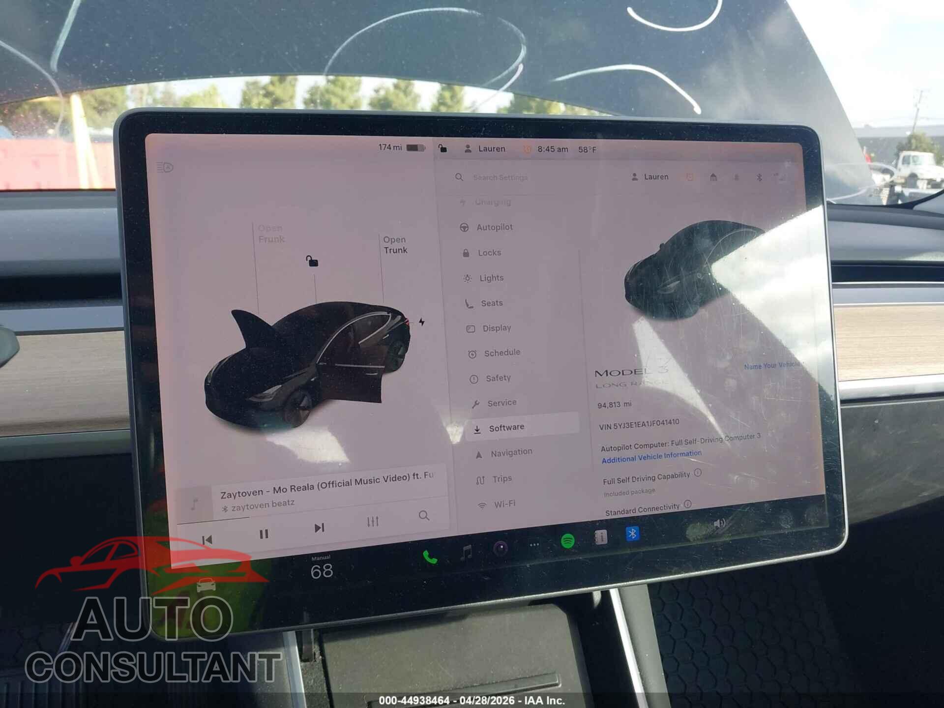 TESLA MODEL 3 2018 - 5YJ3E1EA1JF041410