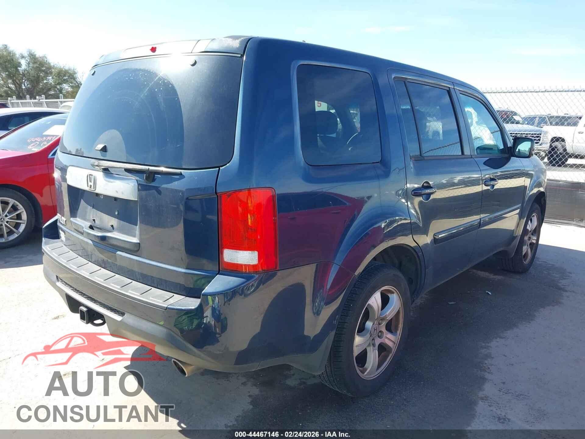 HONDA PILOT 2012 - 5FNYF3H47CB015983