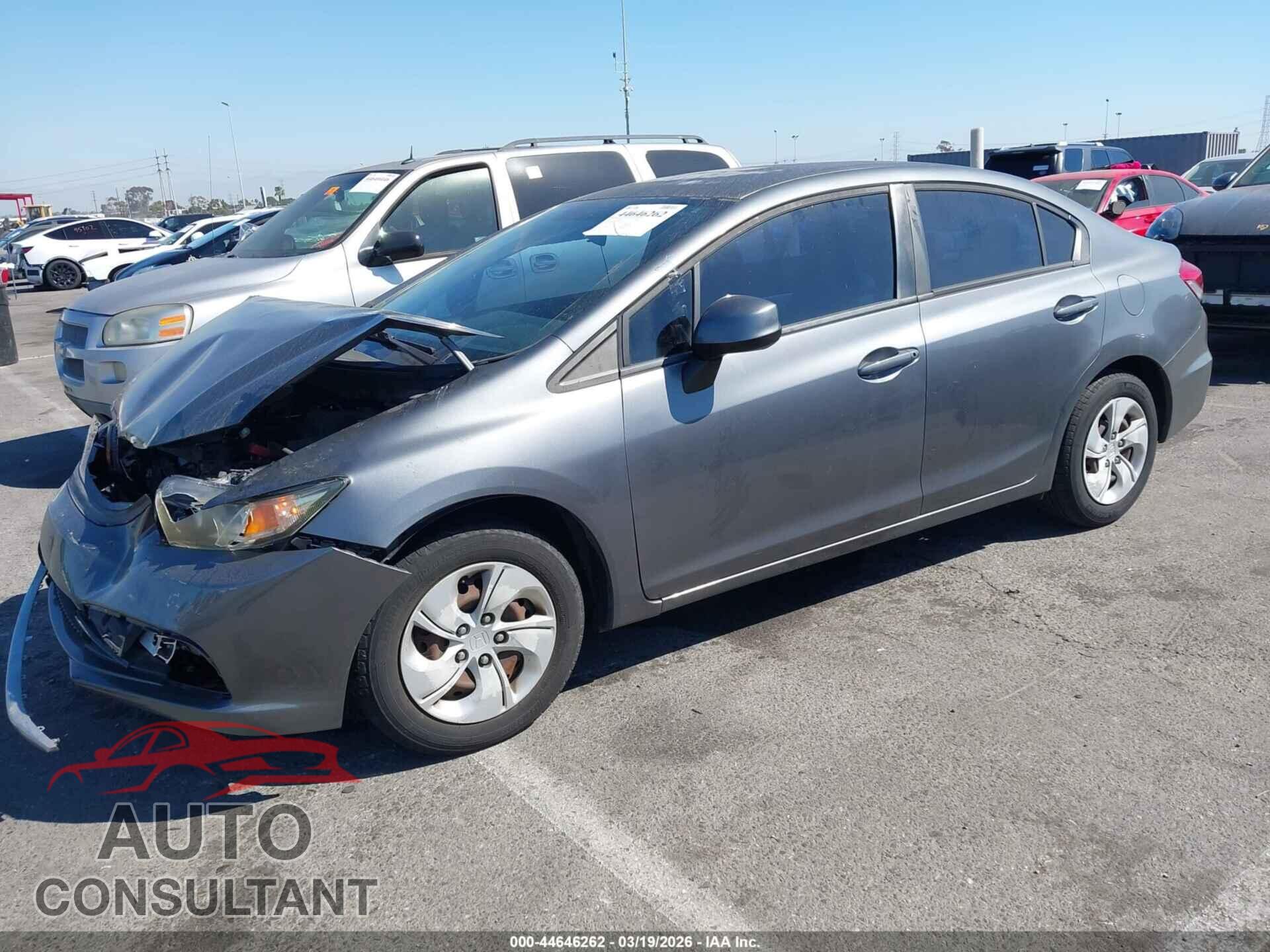 HONDA CIVIC 2013 - 19XFB2F53DE232012