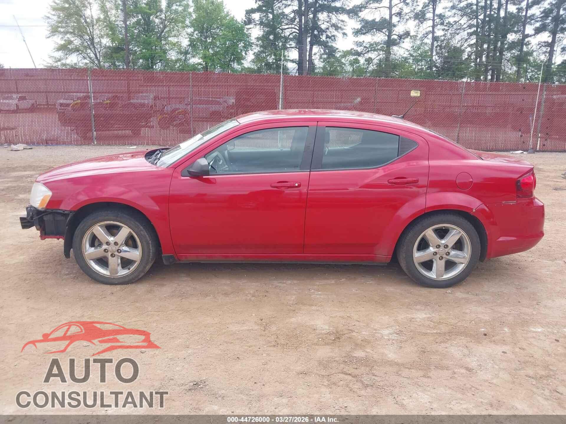 DODGE AVENGER 2013 - 1C3CDZAB7DN651015