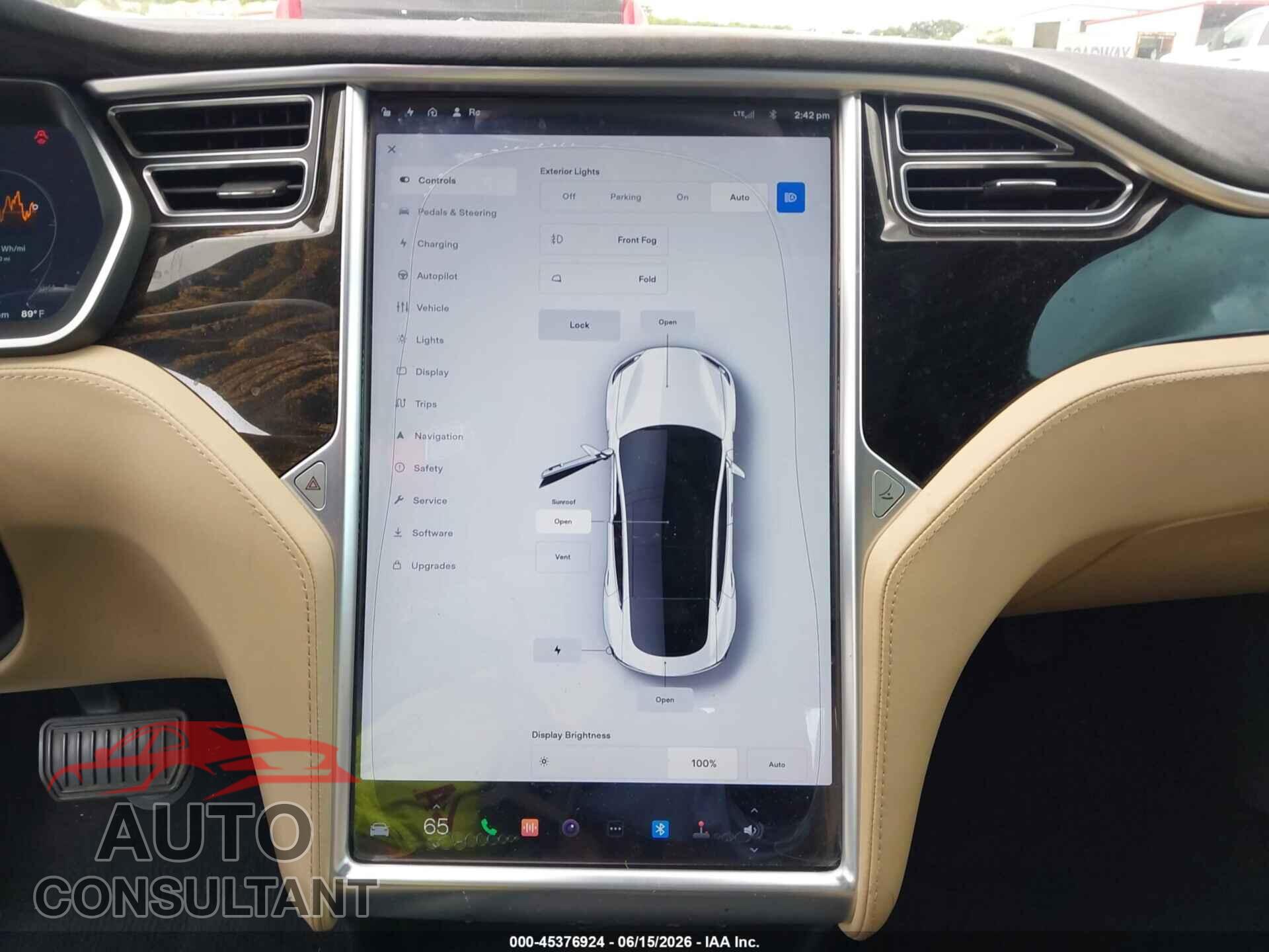 TESLA MODEL S 2016 - 5YJSA1E16GF152390